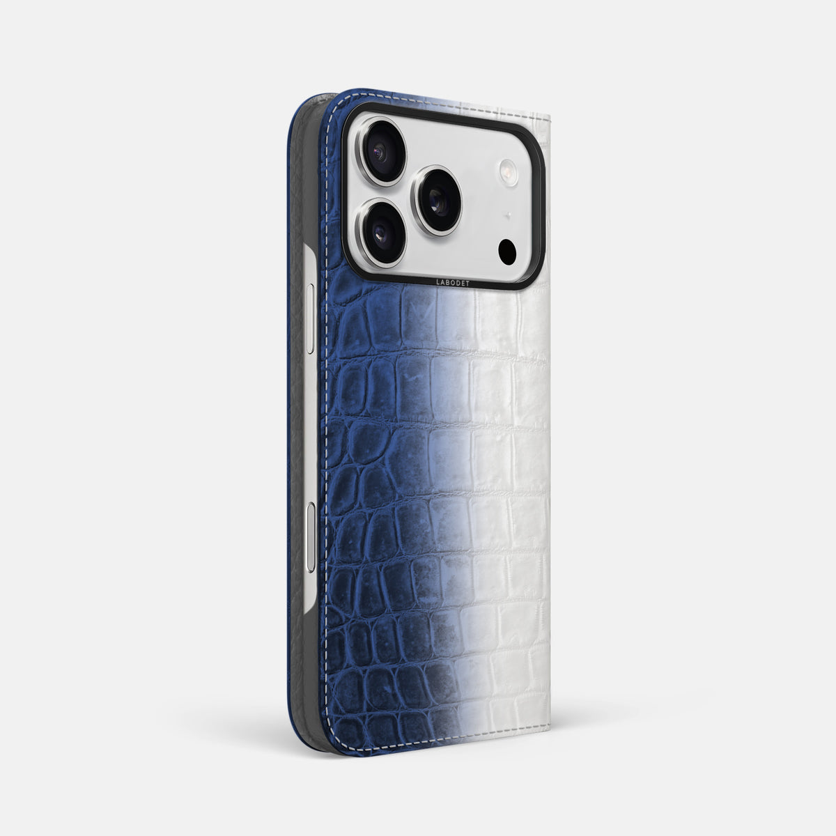 Folio Case For iPhone 17 Pro Max In Himalayan Crocodile -1 | Navy-Blue-Black