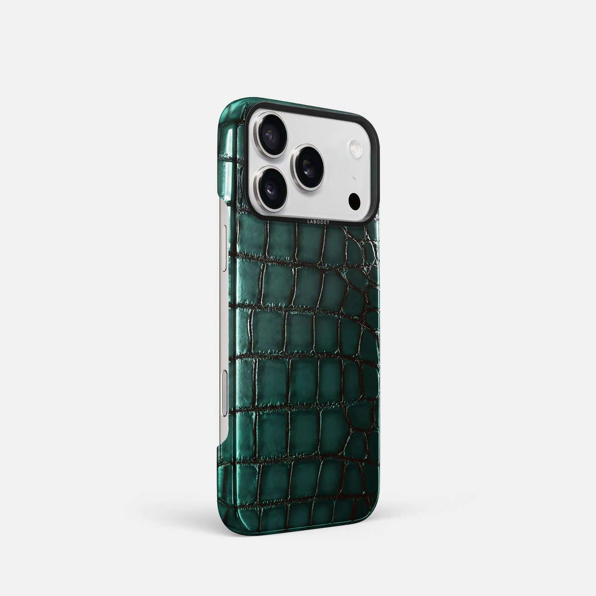 Classic Case For iPhone 18 Pro In Patina Alligator -2 | Green-Black