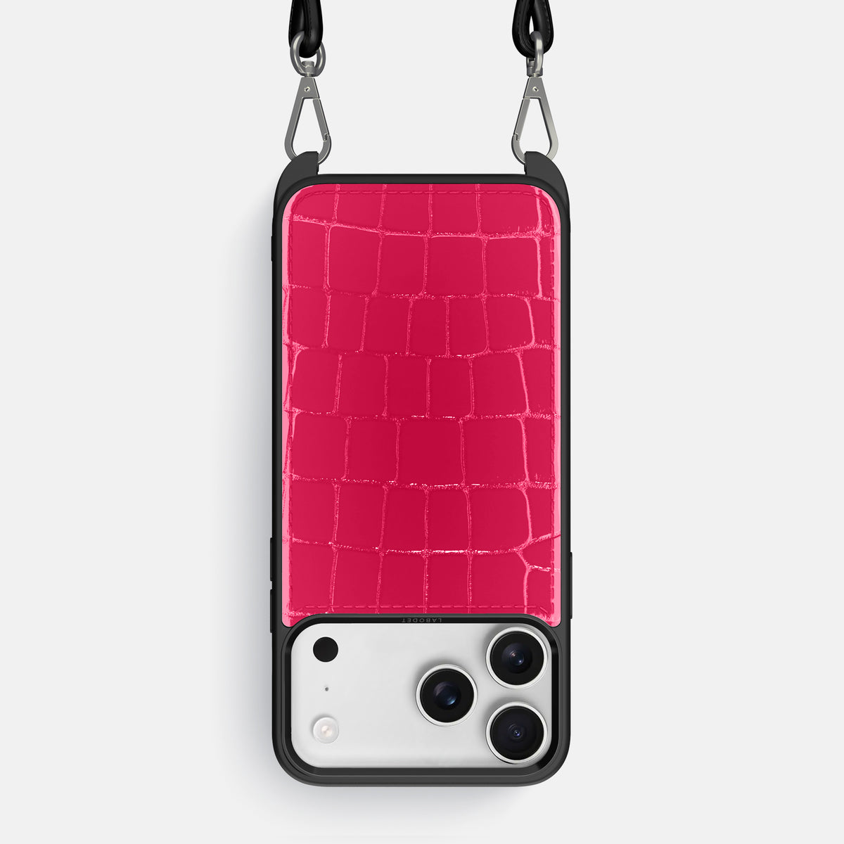 Crossbody Sport Case For iPhone 17 Pro Max In Shiny Alligator -1 | Pink-Panther