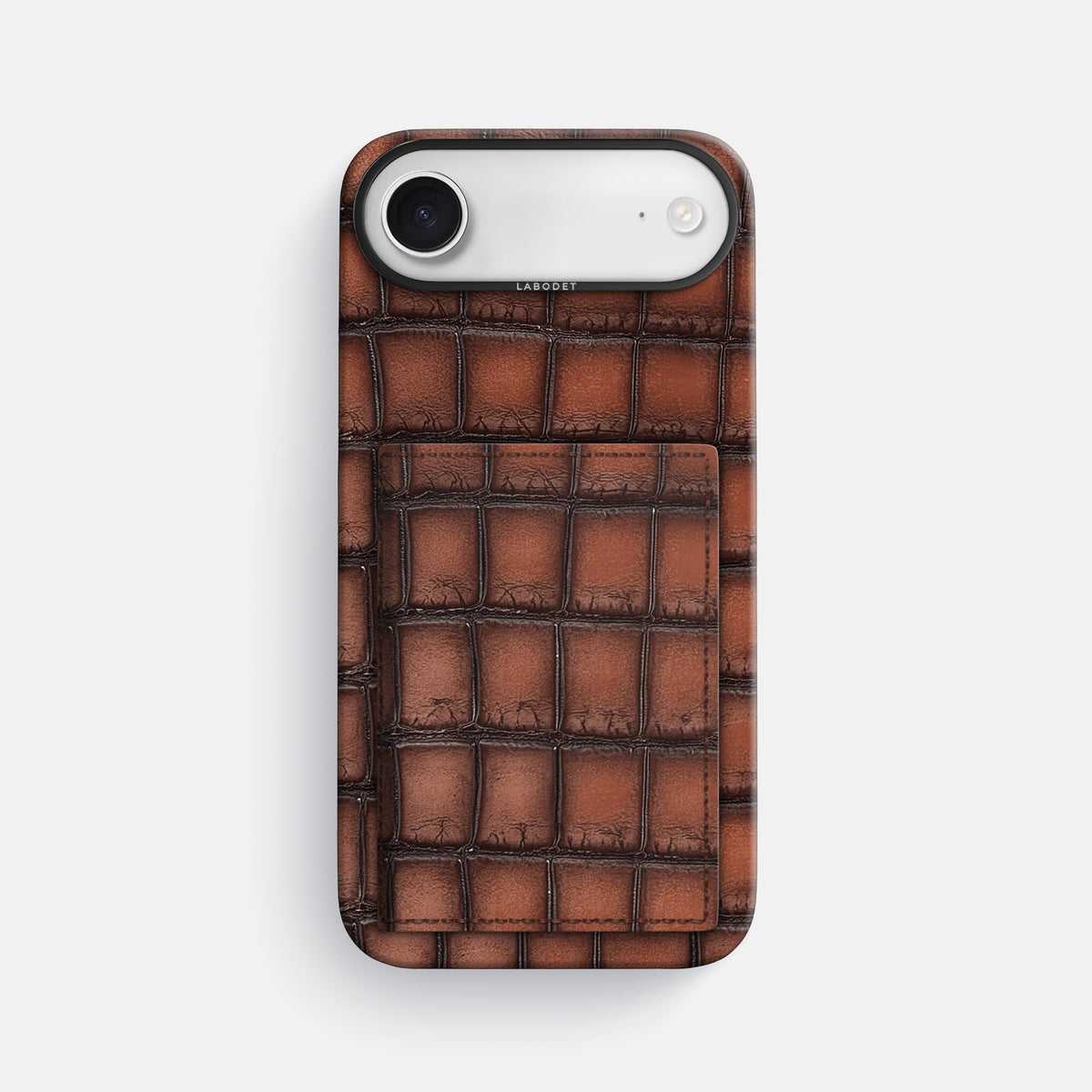 Bi-Fold Case For iPhone 17 Air In Patina Alligator -1 | Baobab-Black