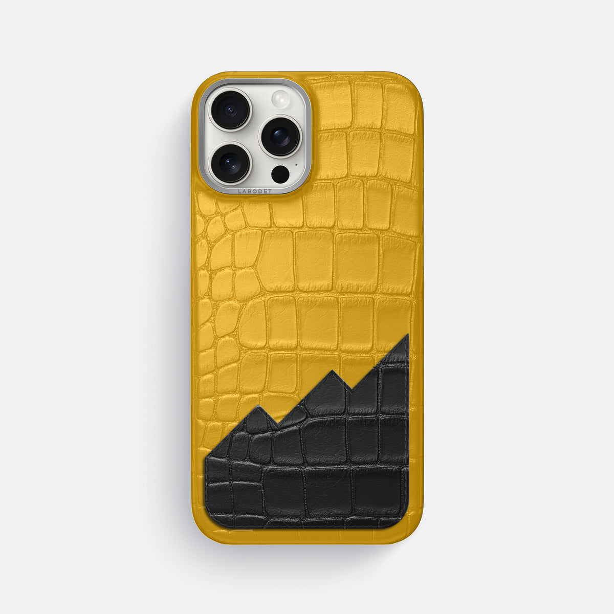Classic Case With UpOnly For iPhone 16 Pro Max In Alligator -1 | Yellow-Steel