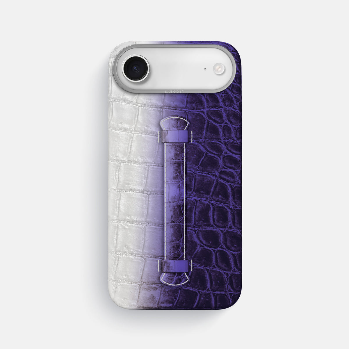 Center Handle For iPhone 17 Air In Himalayan Crocodile -2 | Purple-Steel
