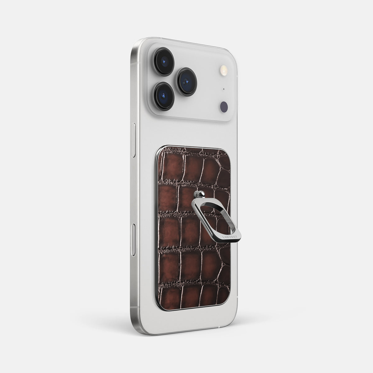 MagSafe Ring For iPhone 17 Pro Max In Patina Alligator -1 | Havana-Brown-Steel
