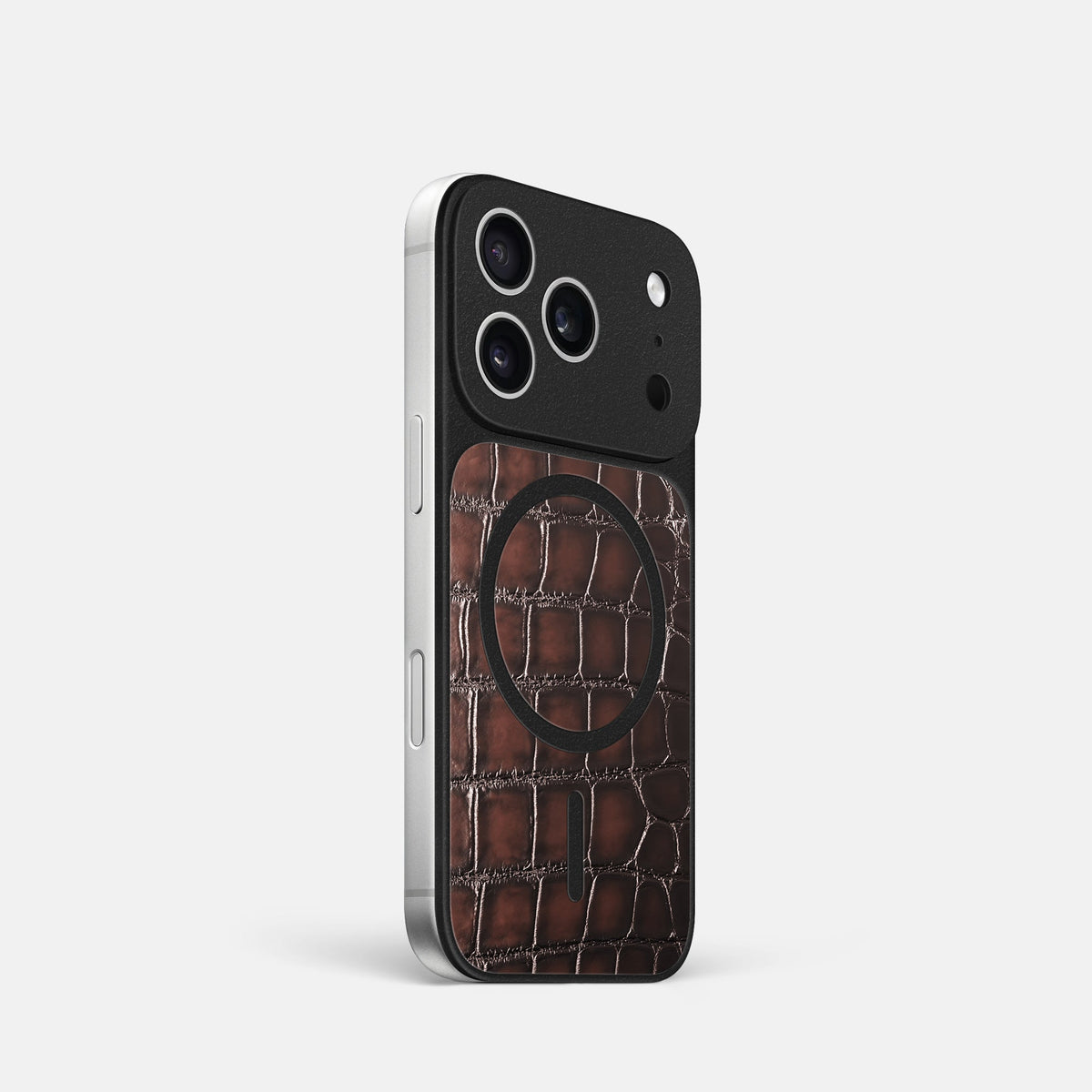 MagSafe Mask For iPhone 18 Pro In Patina Alligator -2 | Havana-Brown