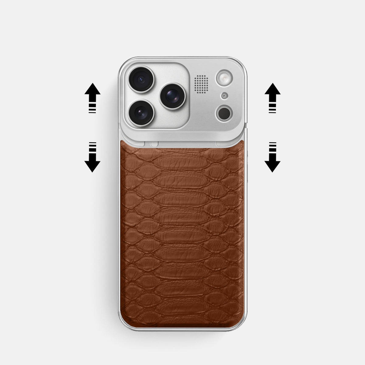 Metal Case For iPhone 17 Pro In Python -2 | Medium-Brown-Steel