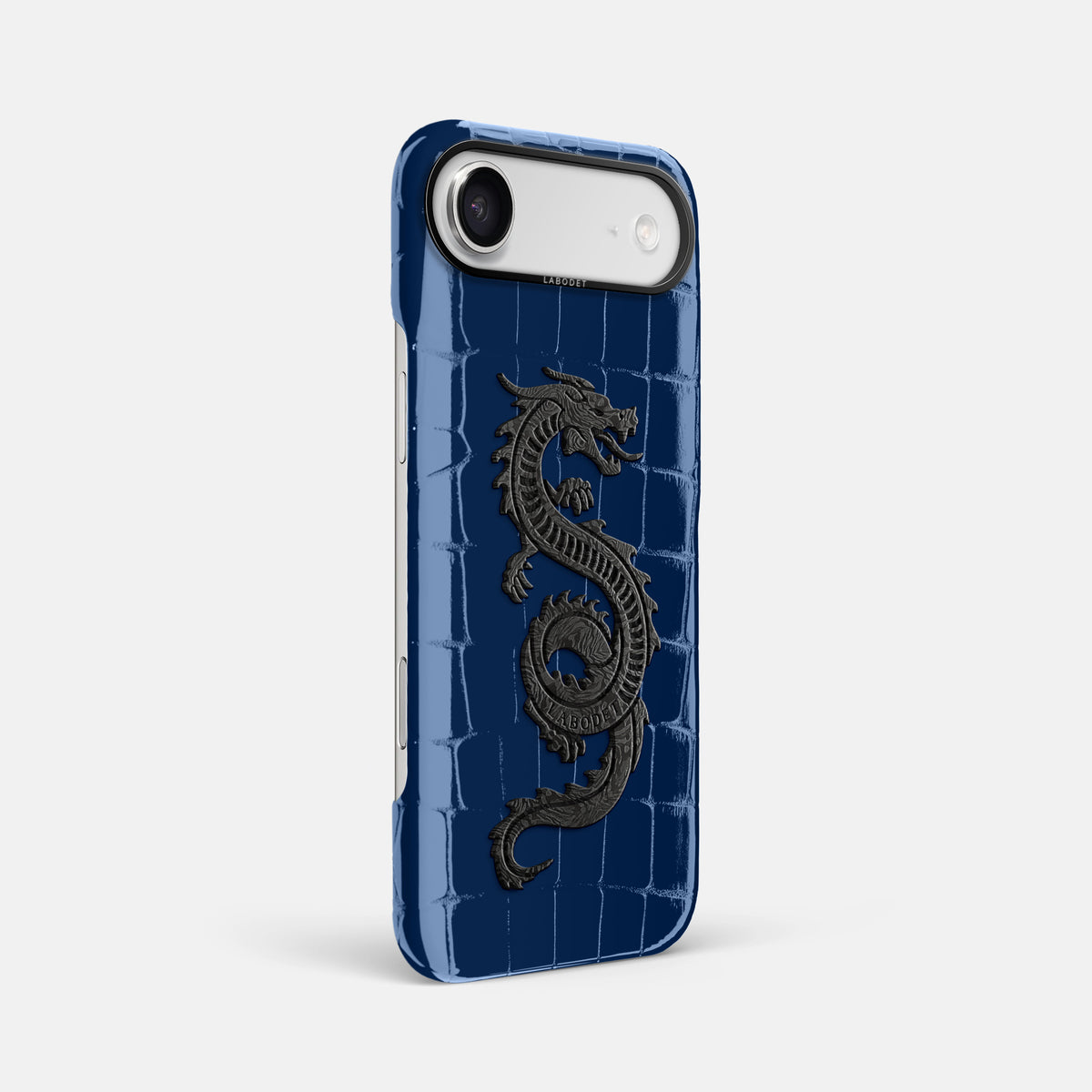 Classic Case With Carbon Dragon For iPhone 17 Air In Shiny Alligator -2 | Mediterranean-Black