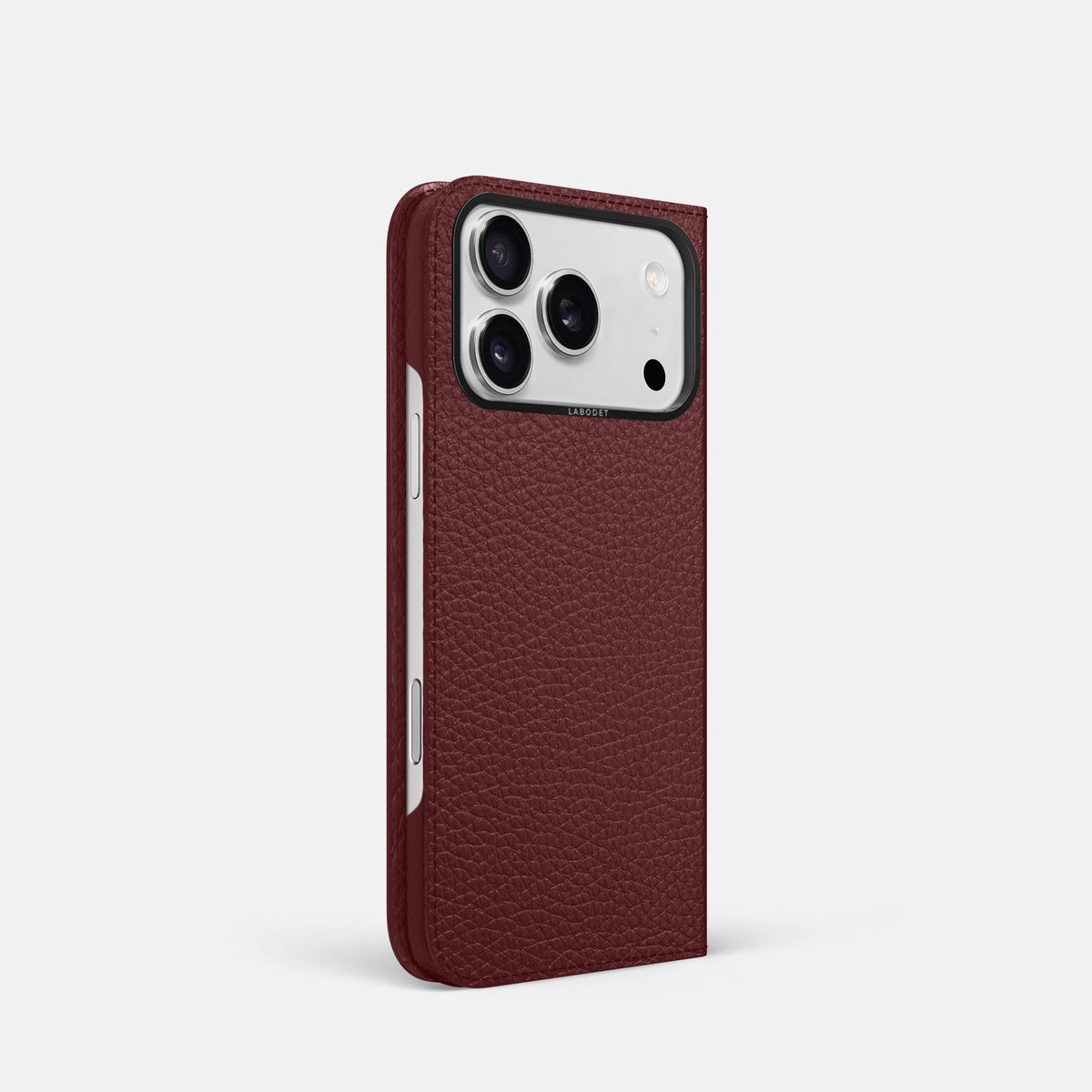 Folio Case For iPhone 17 Pro In Calf -1 | Bordeaux-Black