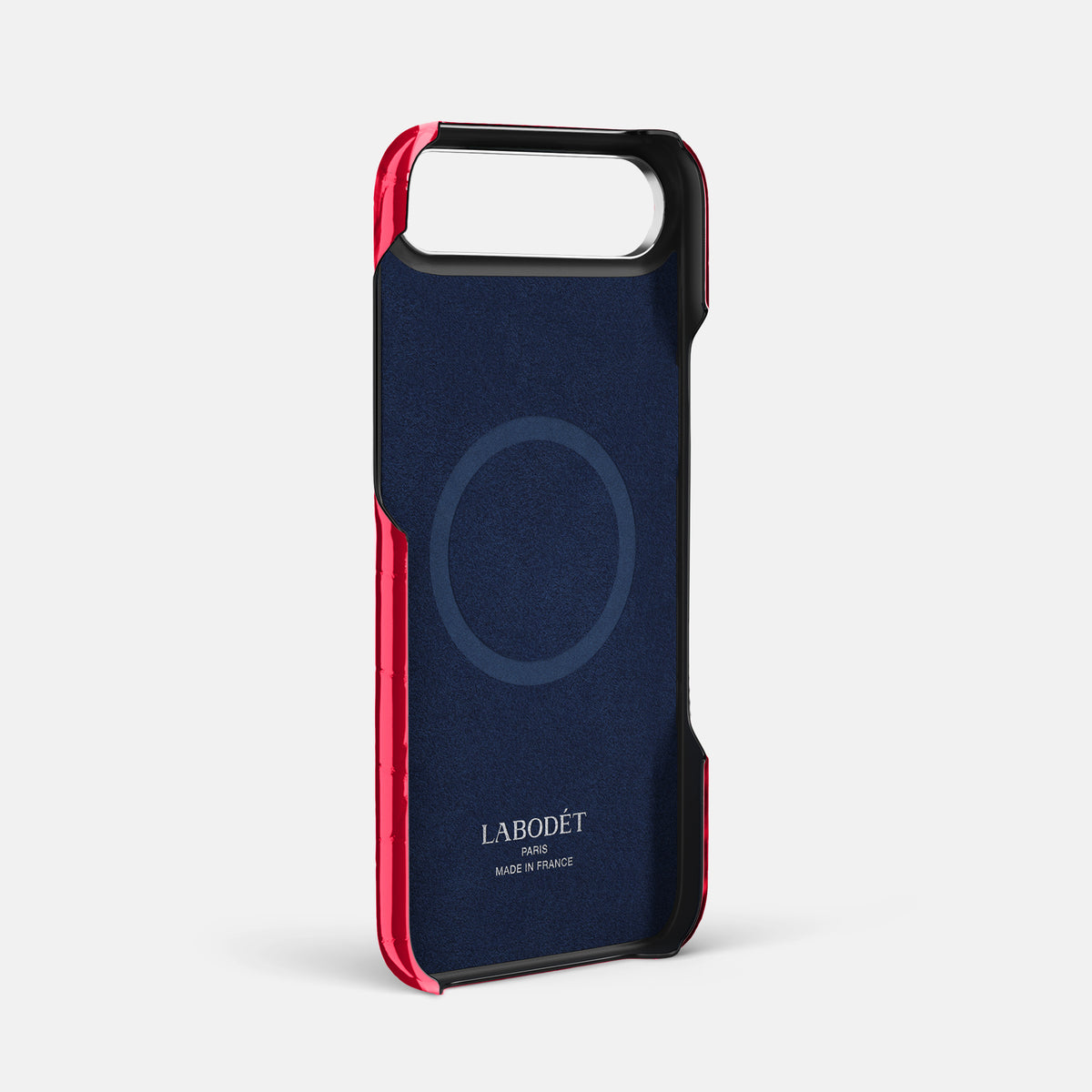 Double Card Case For iPhone 17 Air In Shiny Alligator -4 | Cherry-Steel