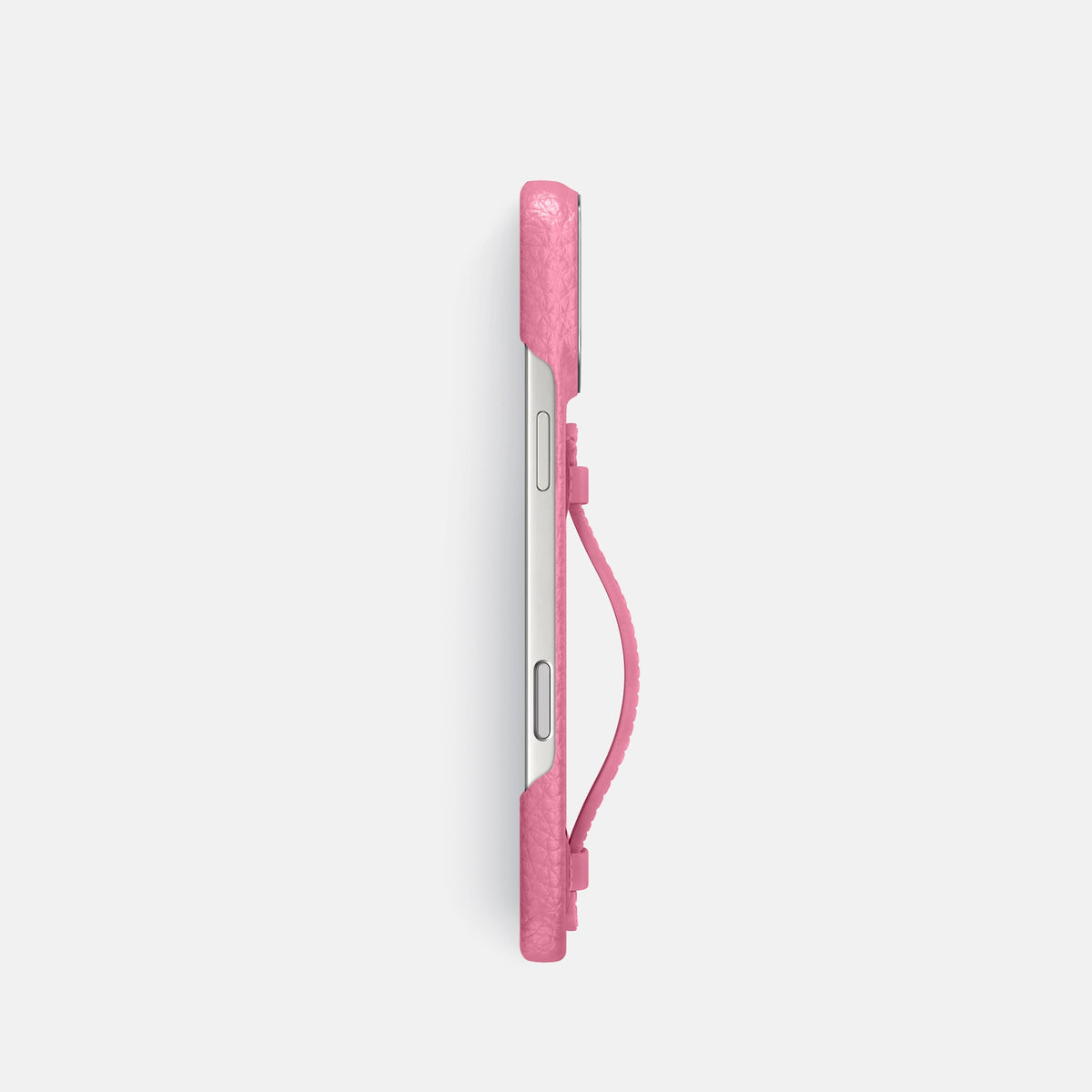 Center Handle For iPhone 18 Pro In Calf -2 | Pink-Steel