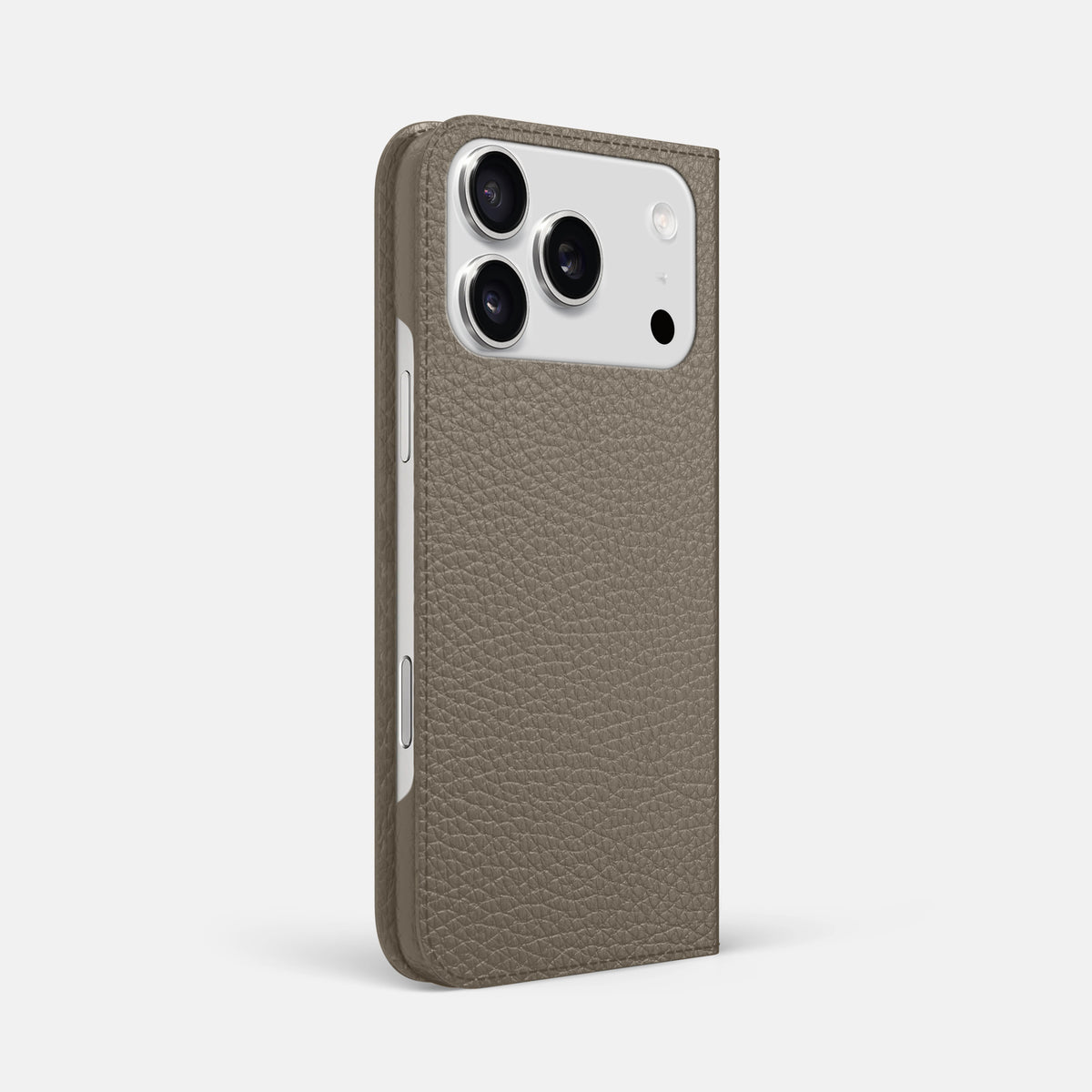 Folio Slim Case For iPhone 17 Pro Max In Calf -1 | Taupe