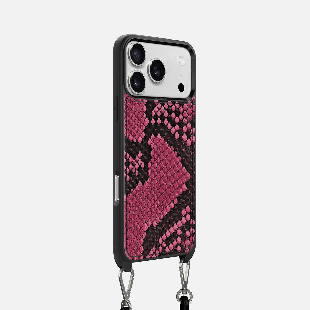 Crossbody Sport Case For iPhone 18 Pro In Deluxe Python -2 | Burgundy