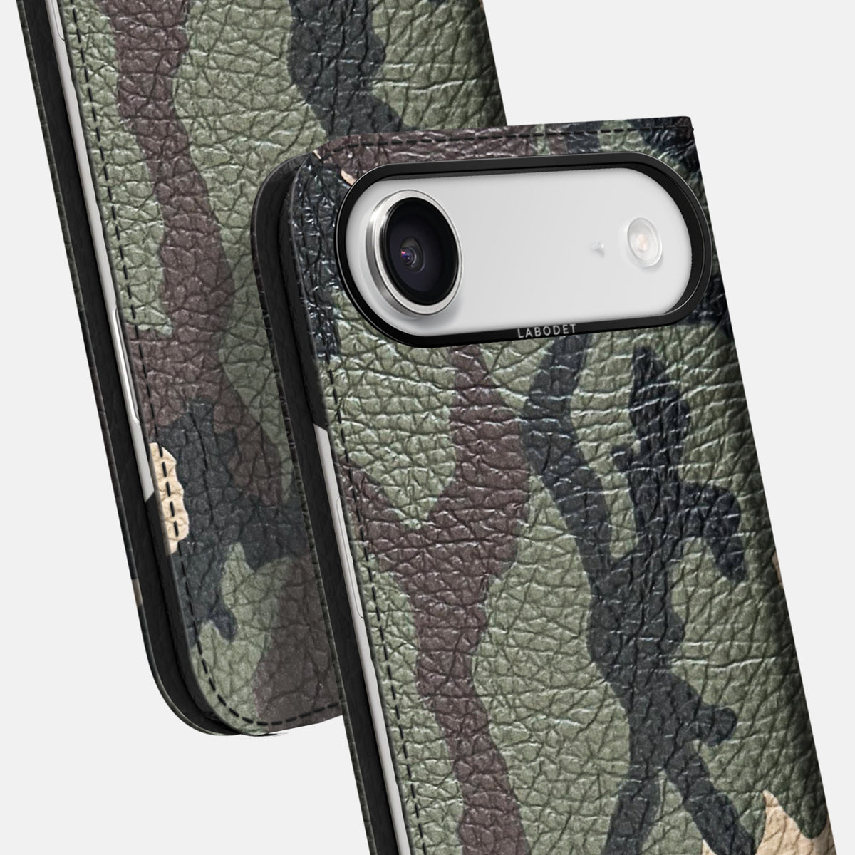 Folio Case For iPhone 17 Air In Calf -5 | Camouflage-Black