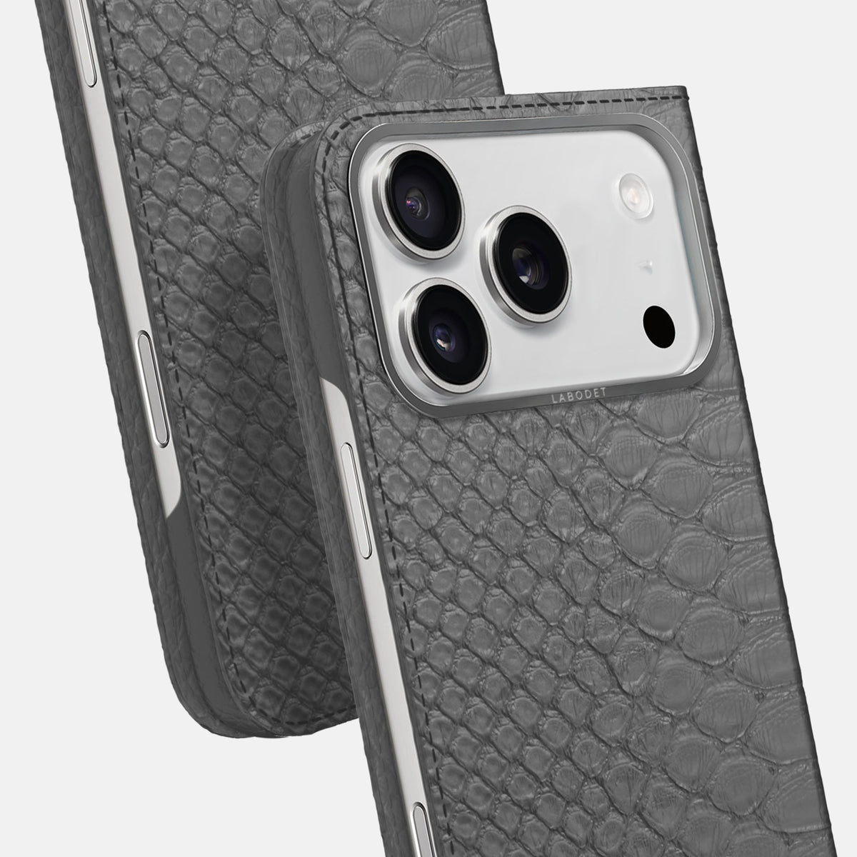 Folio Case For iPhone 18 Pro Max In Python -5 | Grey-Steel