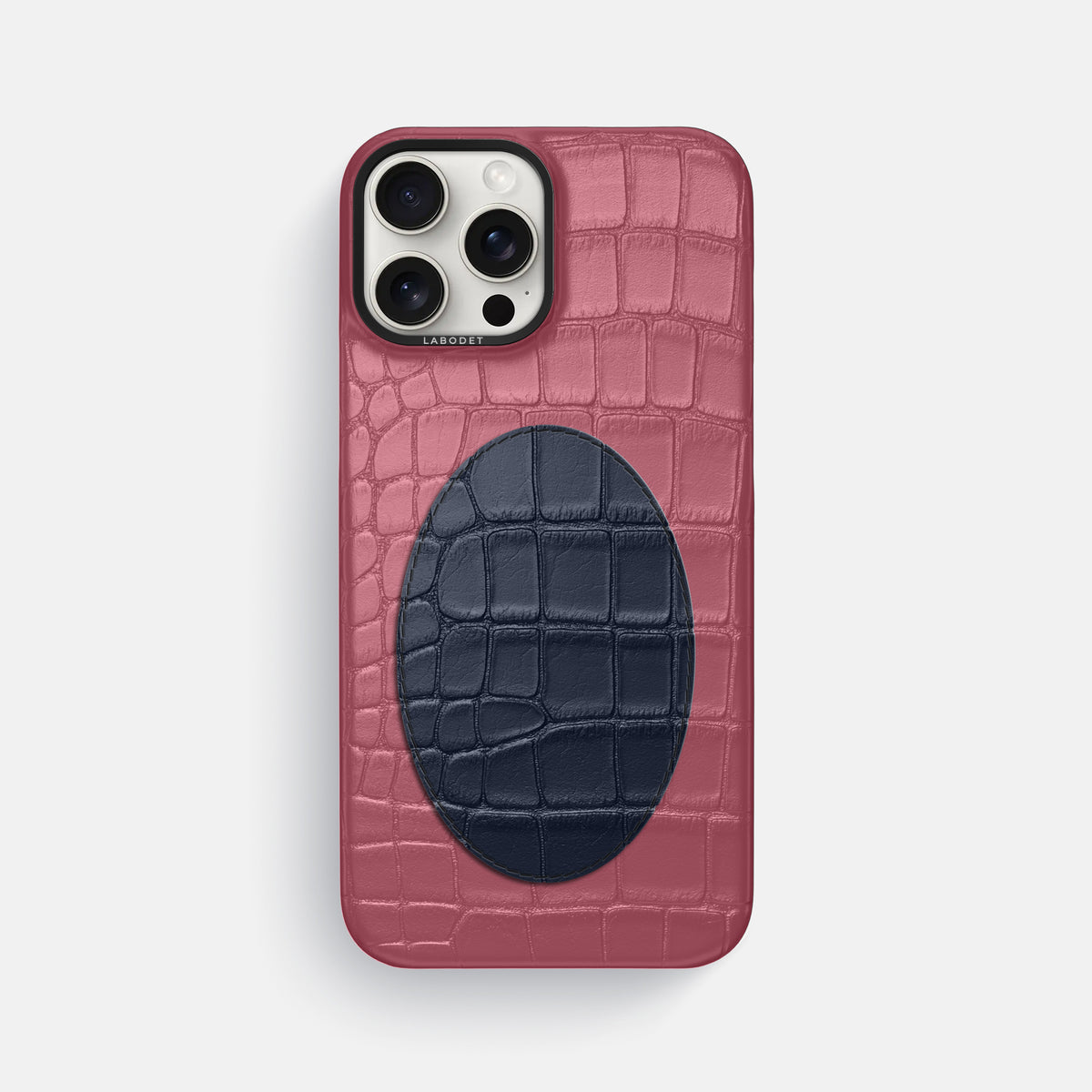 Classic Case With Oval For iPhone 16 Pro Max In Alligator -1 | Pink-Lagoon-Black
