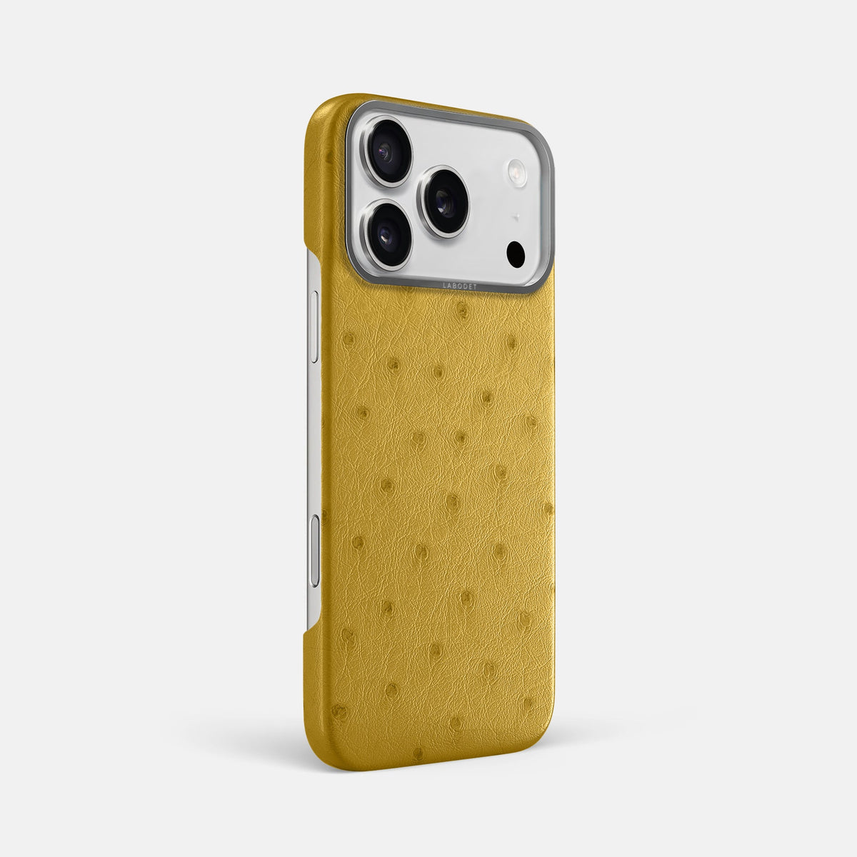 Classic Case For iPhone 18 Pro Max In Ostrich -2 | Gold-Steel