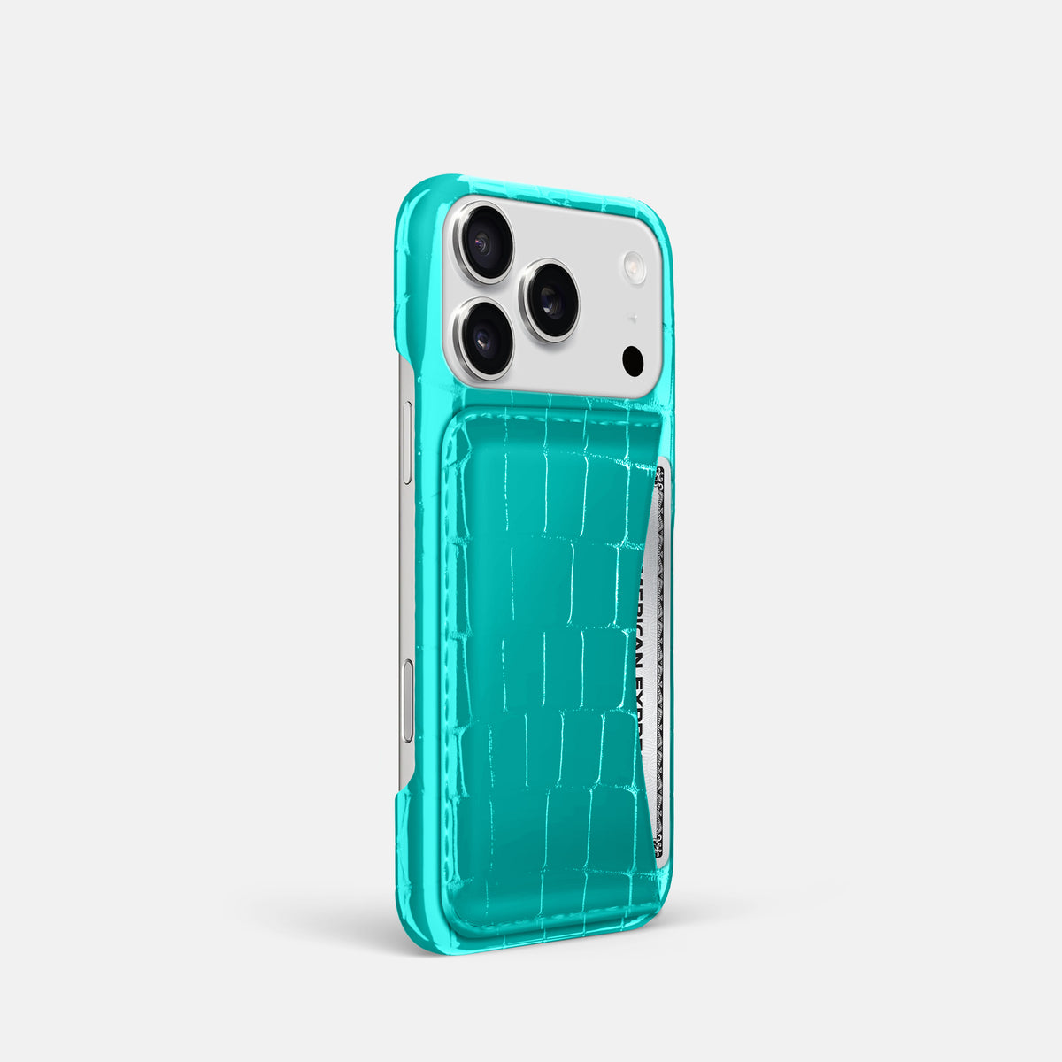 Slim Card Case For iPhone 17 Pro In Shiny Alligator -2 | Mint