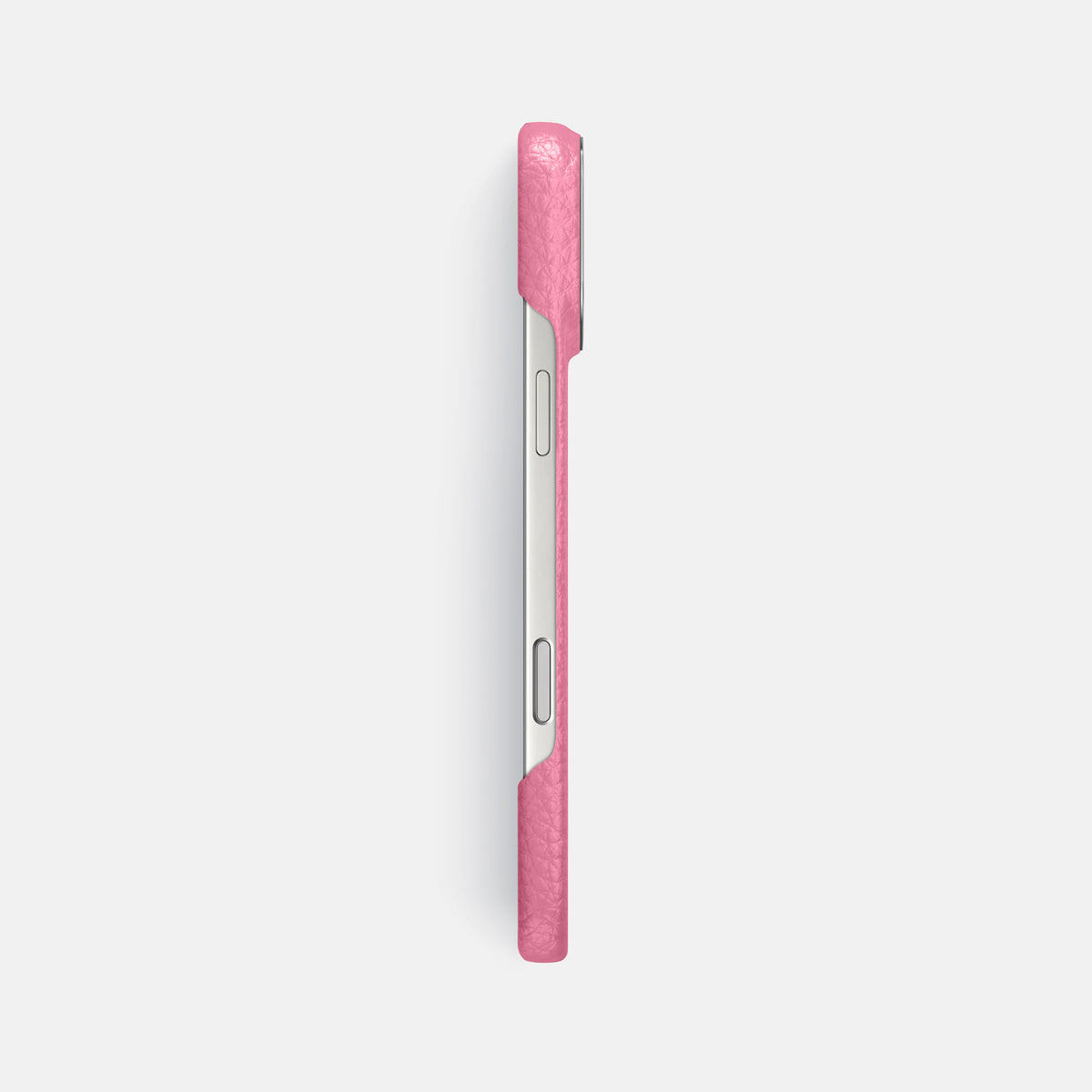 Classic Case For iPhone 17 Pro Max In Calf -3 | Pink-Steel