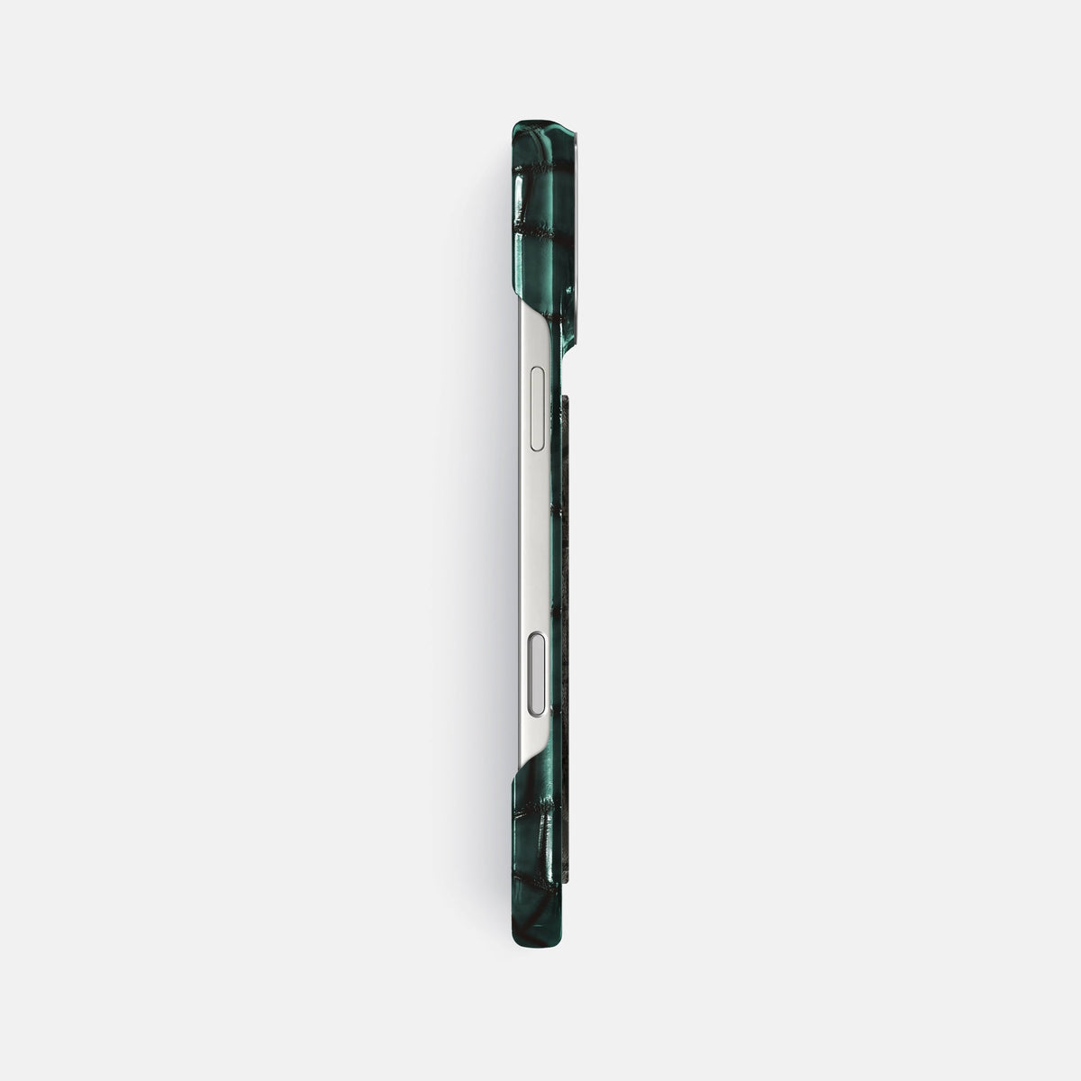 Classic Case With Carbon Dragon For iPhone 18 Pro Max In Patina Alligator -3 | Green-Steel