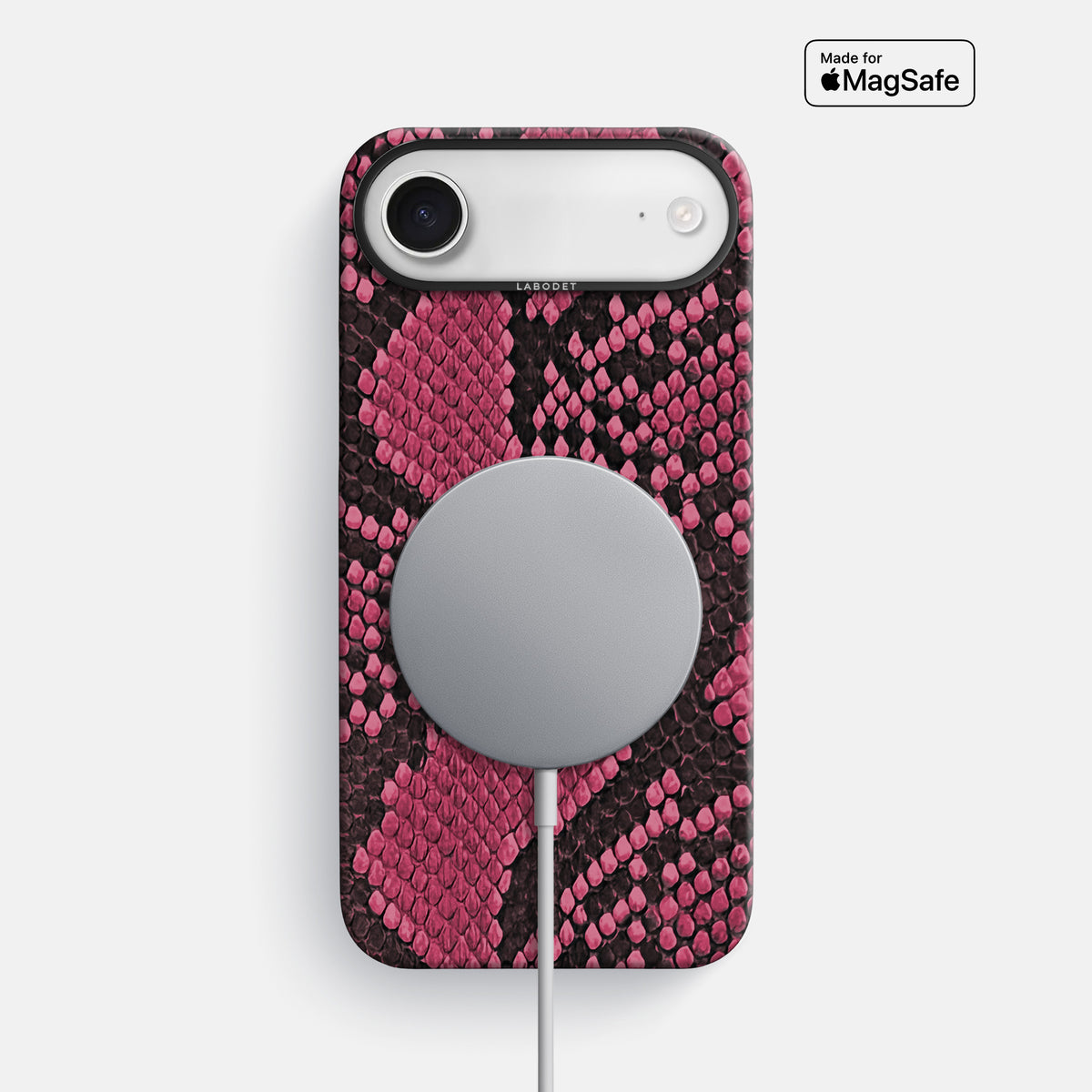 Classic Case For iPhone 17 Air In Deluxe Python -5 | Burgundy-Black