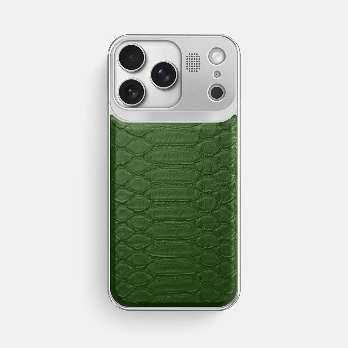 Metal Case For iPhone 17 Pro Max In Python -1 | Green-Steel