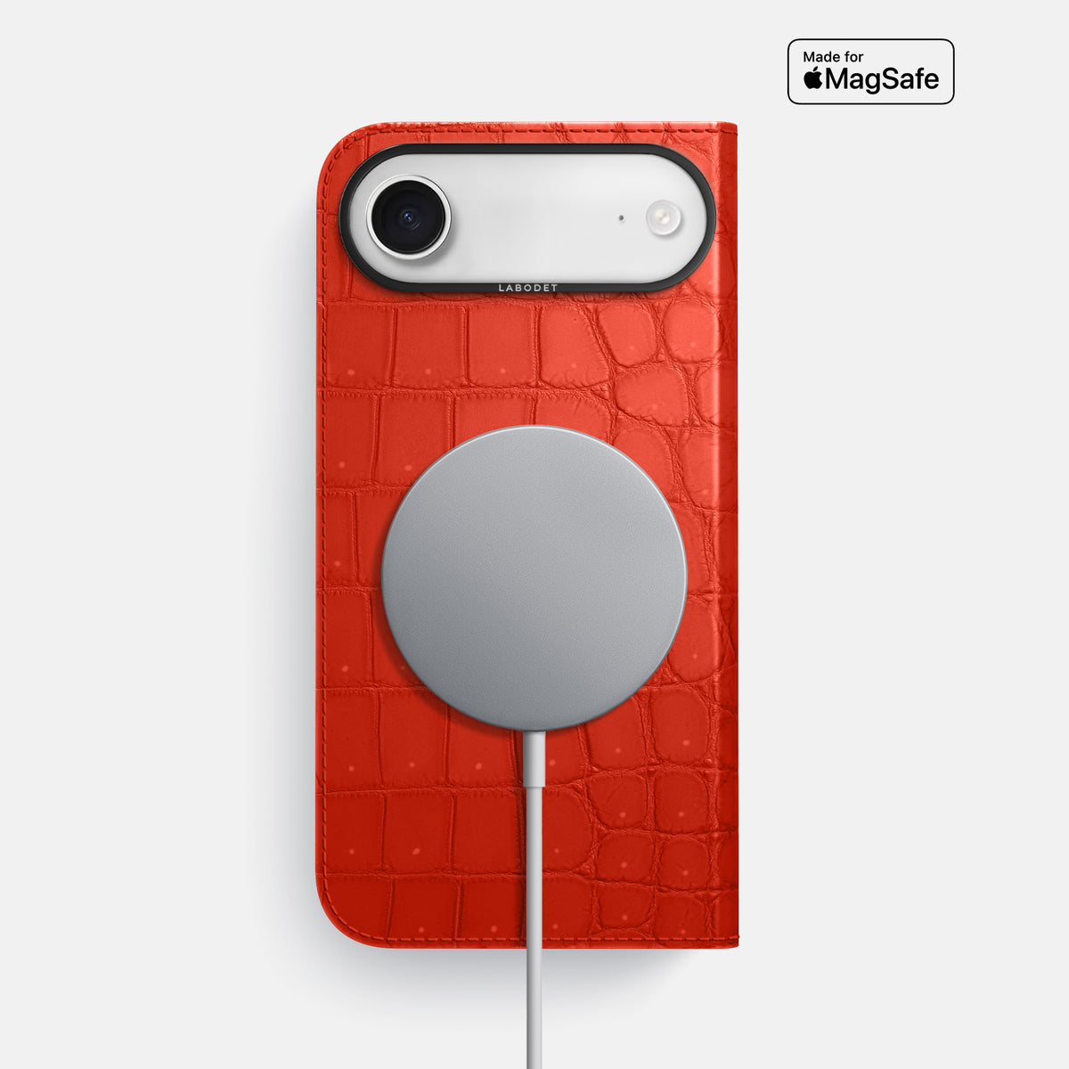 Folio Case For iPhone 17 Air In Porosus Crocodile -3 | Rust-Black