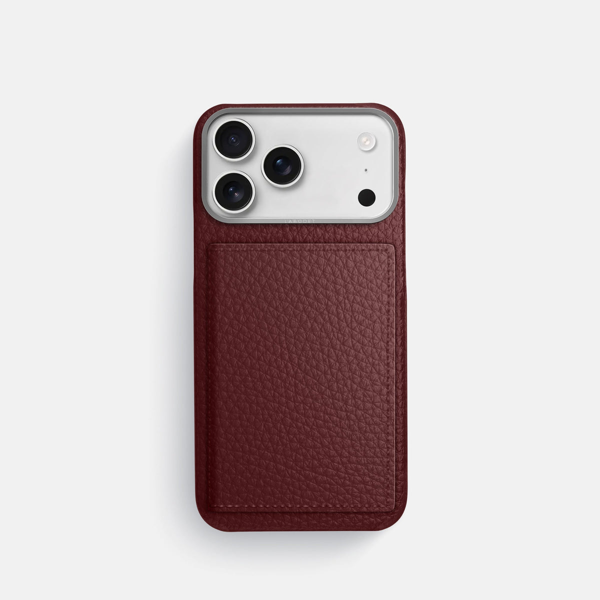 Bi-Fold Case For iPhone 18 Pro In Calf -1 | Bordeaux-Steel