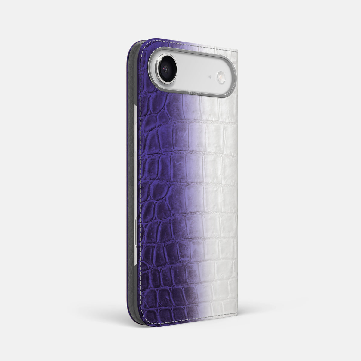 Folio Case For iPhone 17 Air In Himalayan Crocodile -1 | Purple-Steel