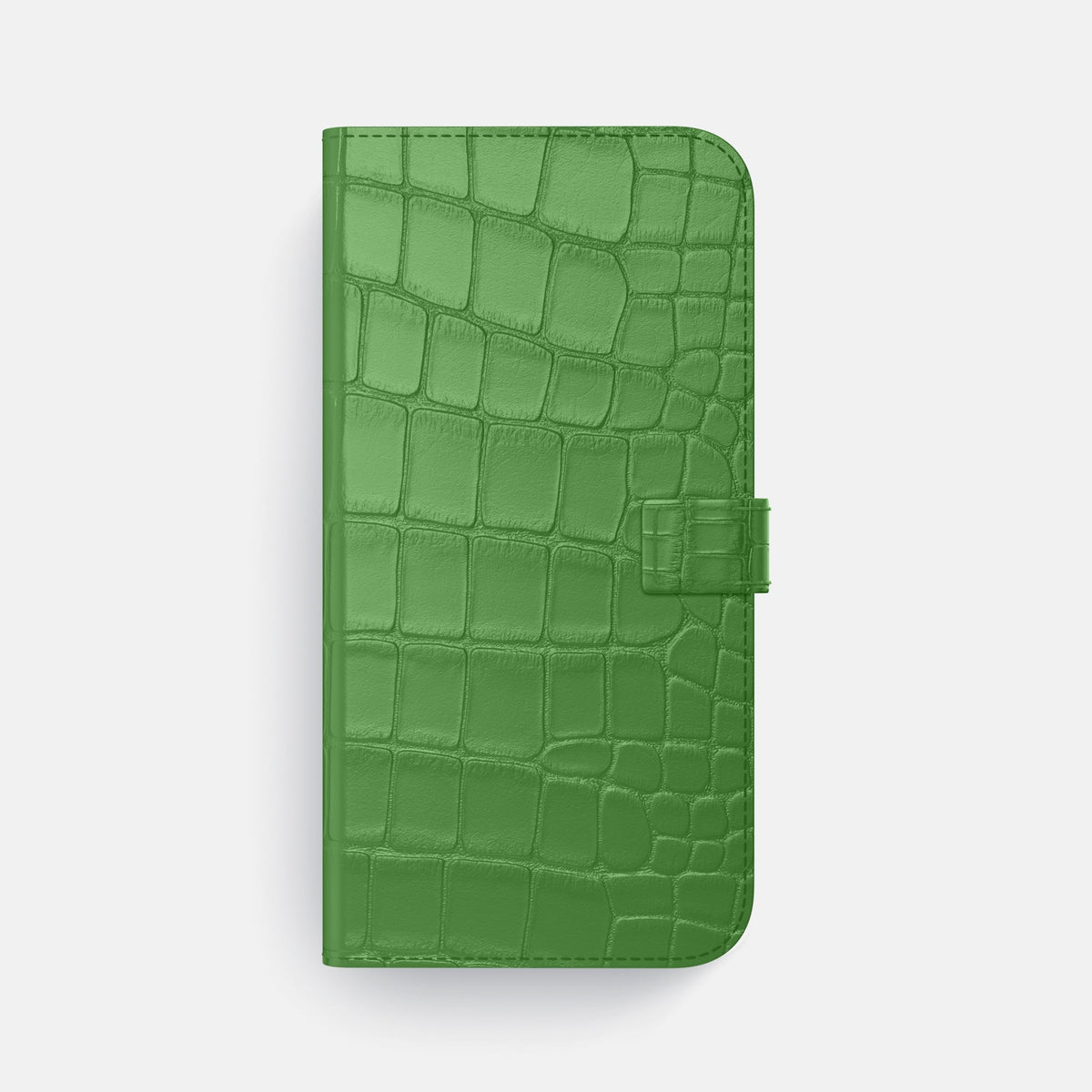 Folio Case with Clasp For iPhone 18 Pro Max In Alligator -4 | Apple-Green-Steel