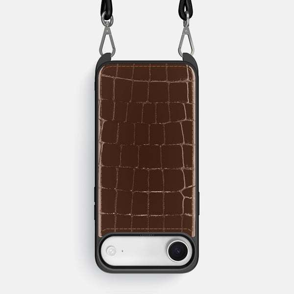 Crossbody Sport Case For iPhone 17 Air In Shiny Alligator