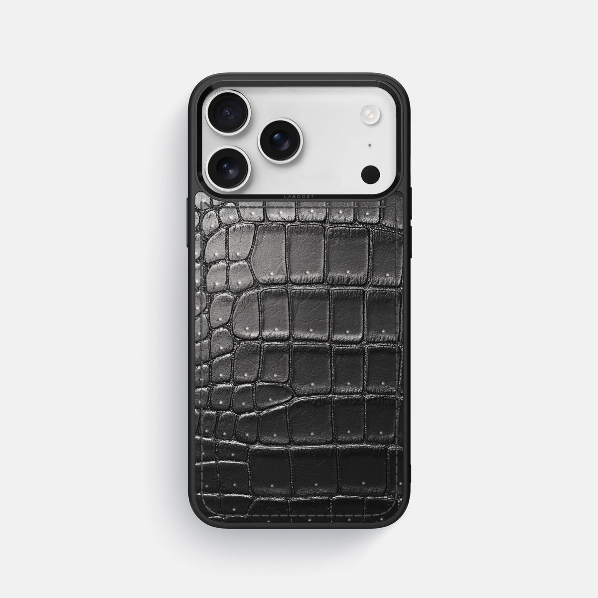 Sport Case For iPhone 18 Pro Max In Porosus Crocodile -1 | Shiny-Black