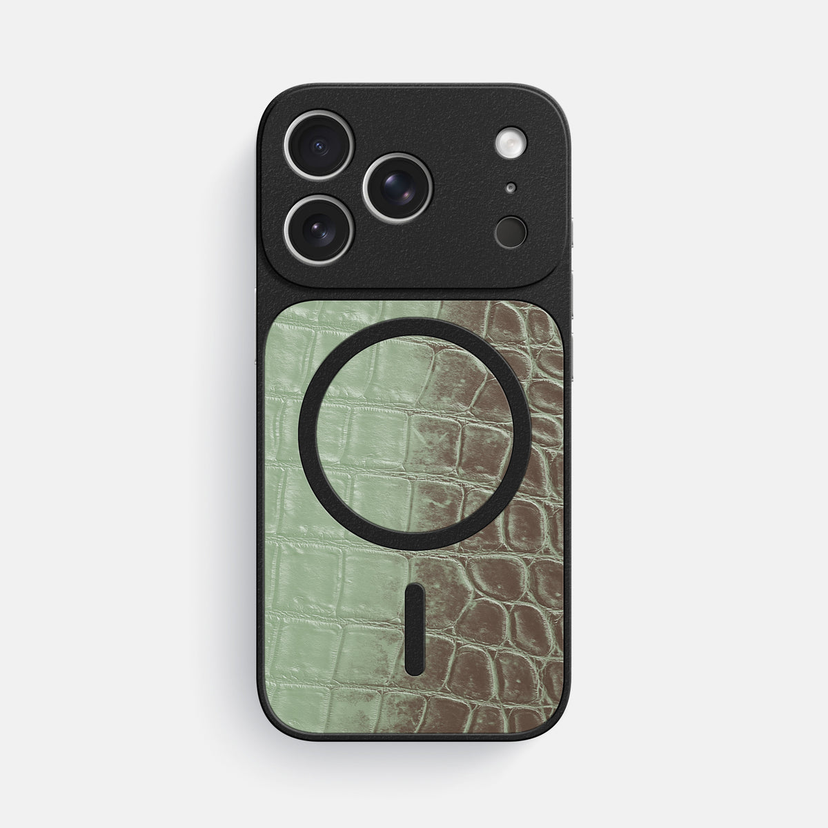 MagSafe Mask For iPhone 17 Pro Max In Himalayan Crocodile -3 | Pistachio