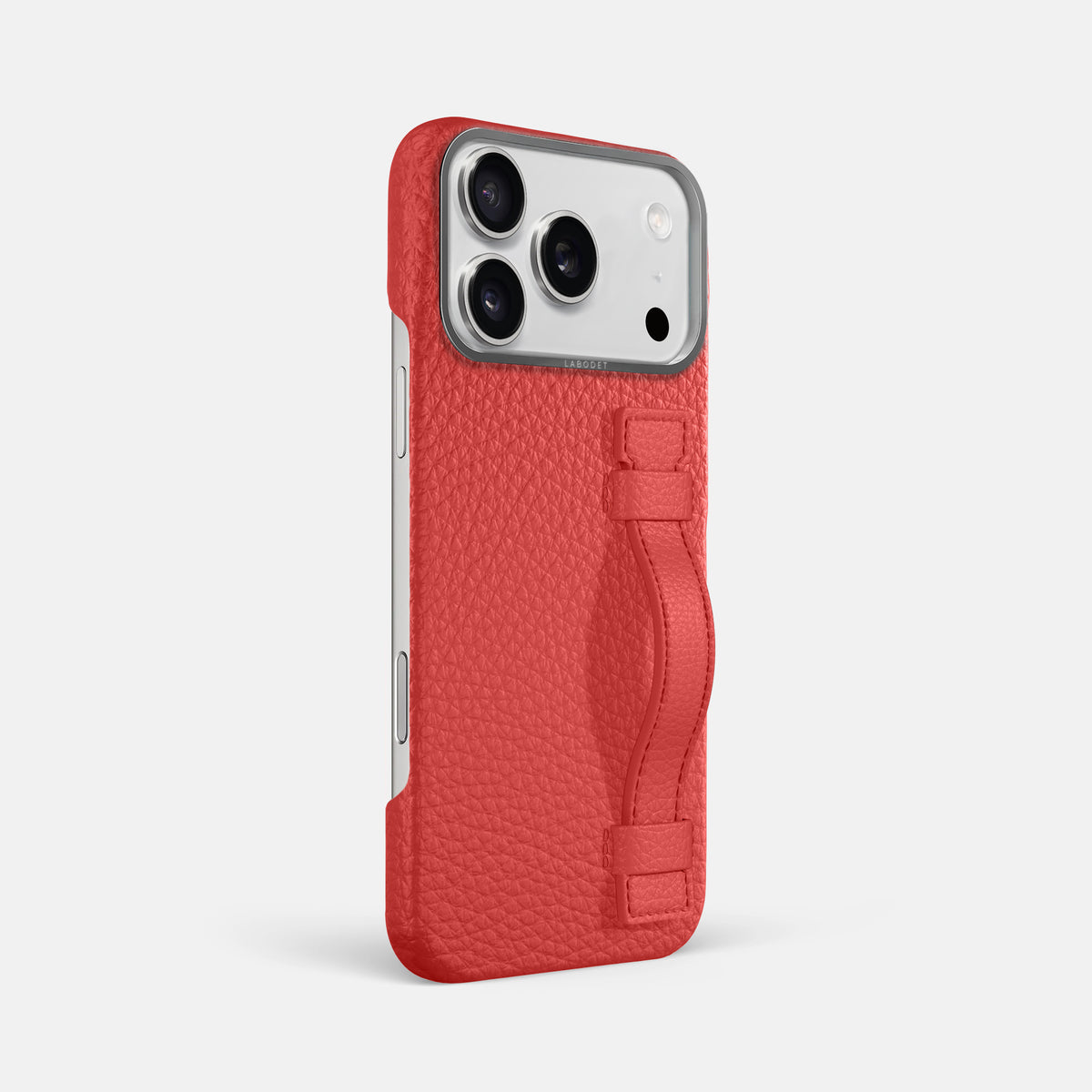 Handle Case For iPhone 17 Pro Max In Calf -2 | Red-Steel