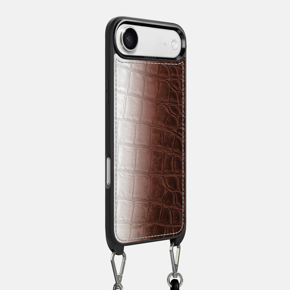 Crossbody Sport Case For iPhone 17 Air In Himalayan Crocodile -2 | Dark-Brown