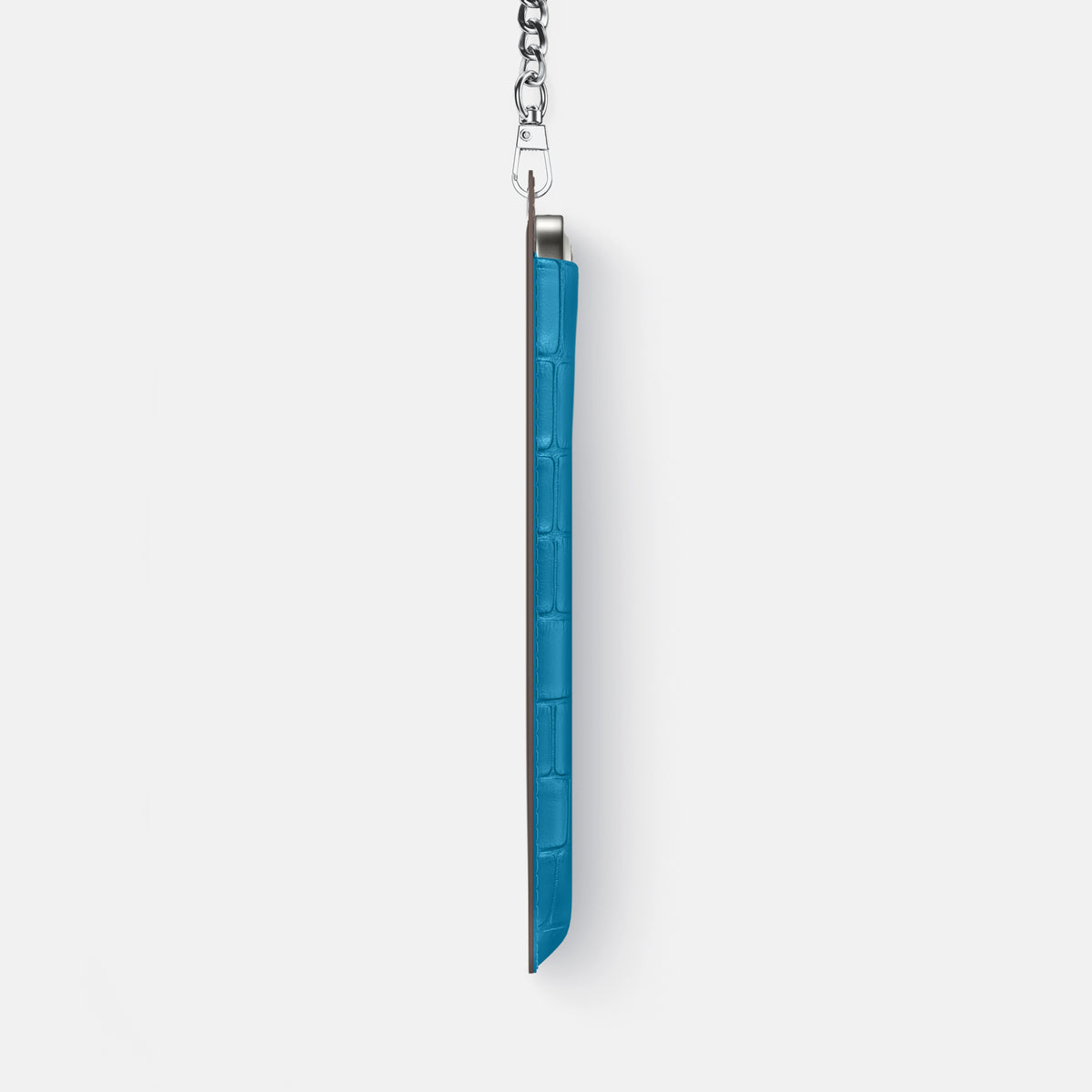 Crossbody Bag For iPhone 17 Pro In Alligator -4 | Curaçao-Blue-Steel