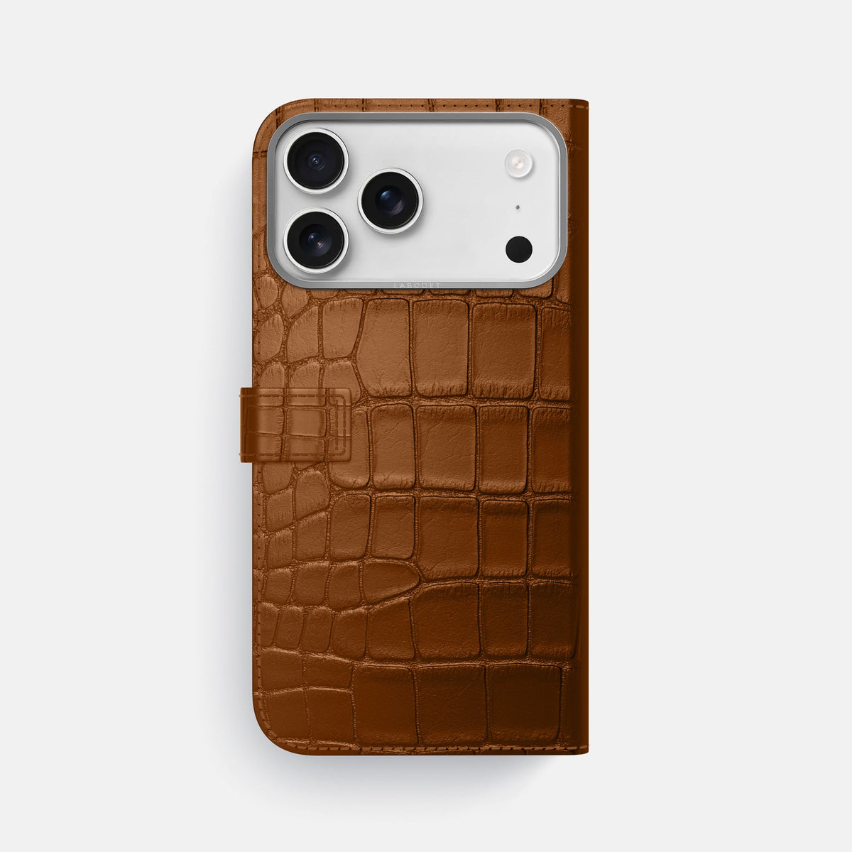 Folio Case with Clasp For iPhone 18 Pro Max In Alligator -3 | Honey-Steel