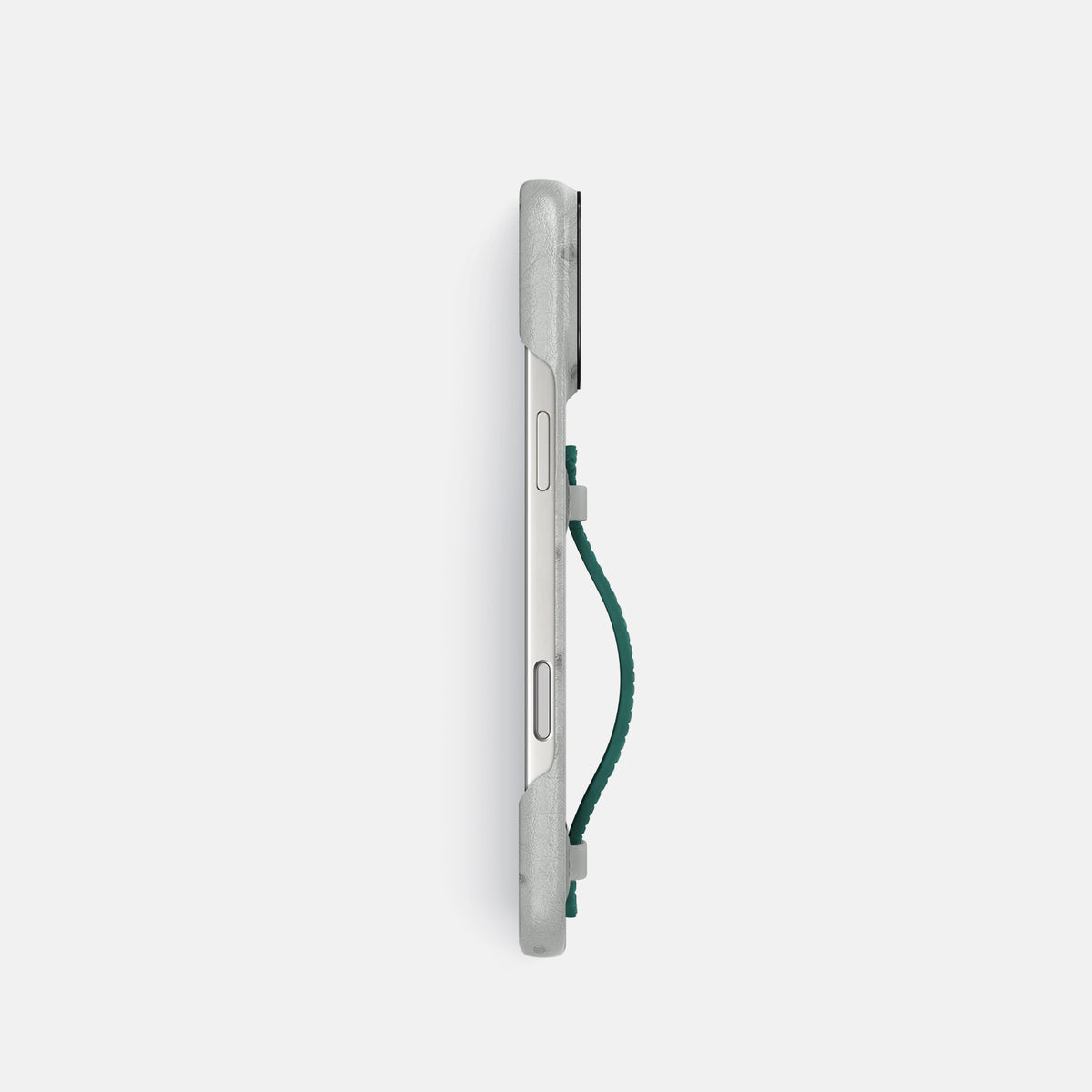 Center Handle Coloré For iPhone 17 Pro In Ostrich -2 | White-Black