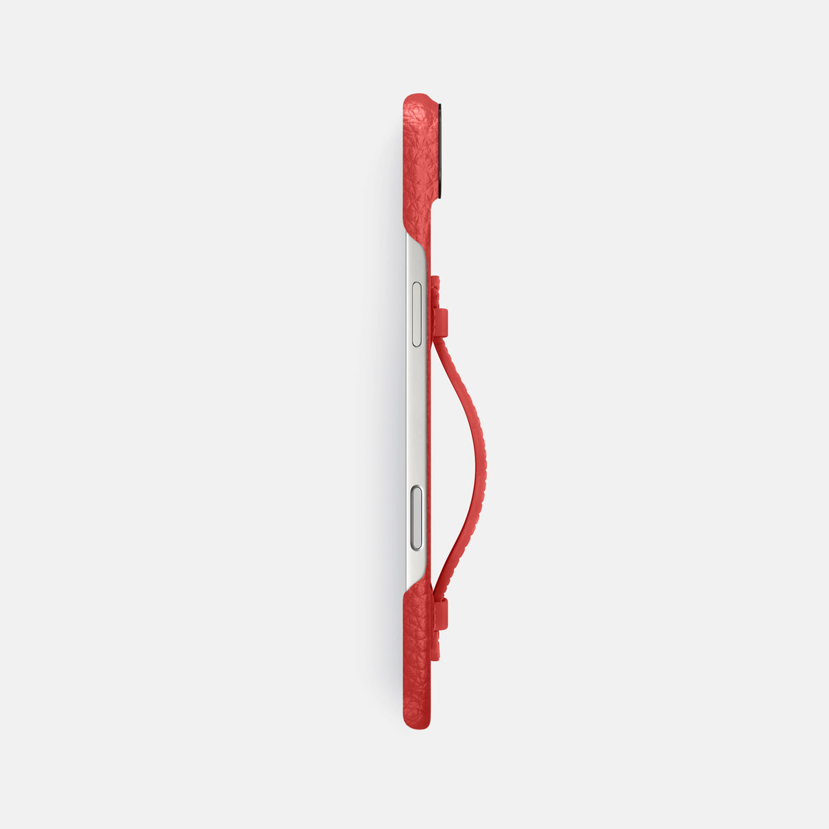 Center Handle For iPhone 17 Air In Calf -2 | Red-Black