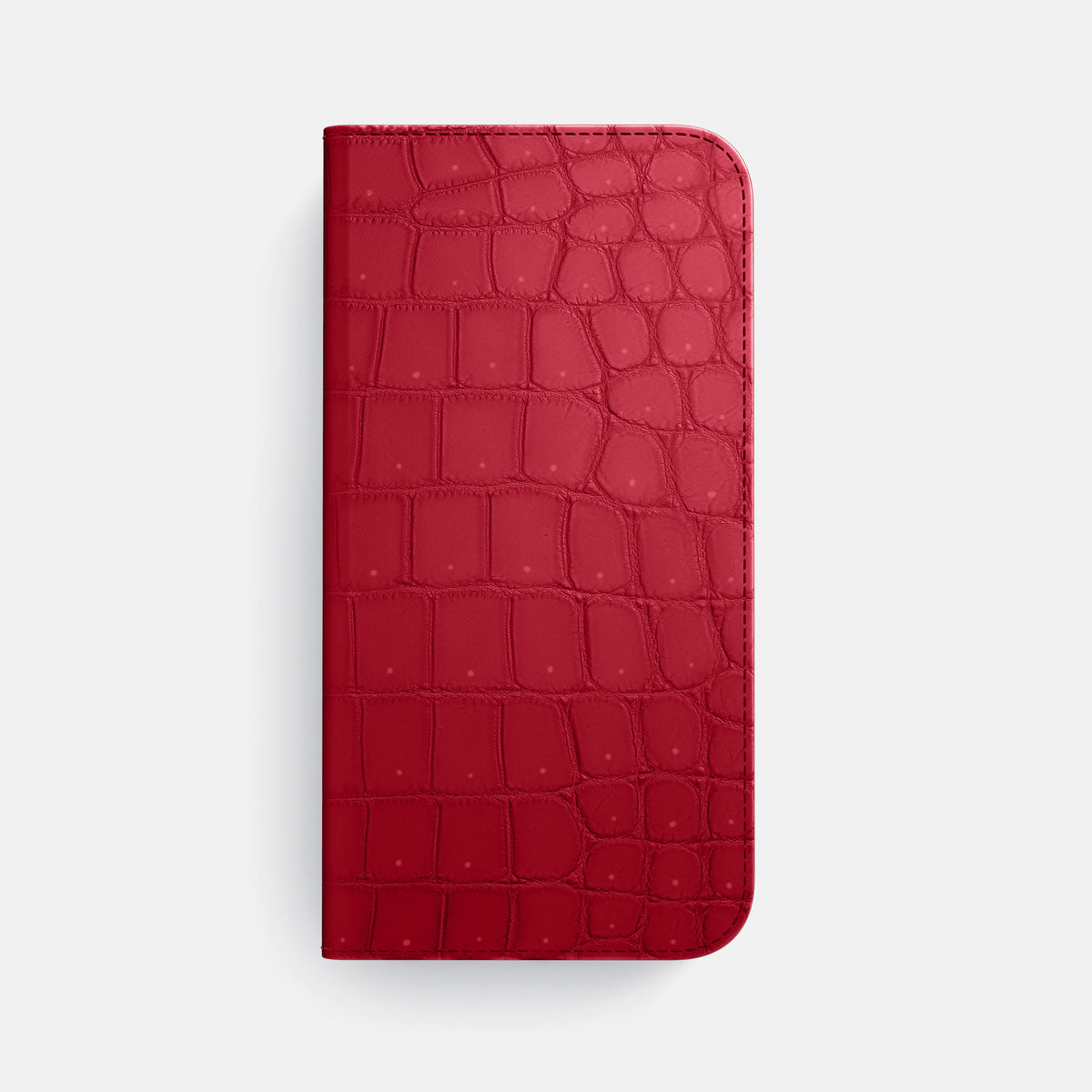 Folio Case For iPhone 17 Air In Porosus Crocodile -4 | Burgundy-Steel