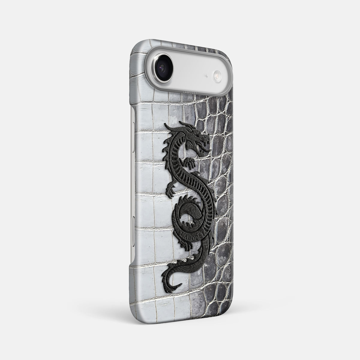 Classic Case With Carbon Dragon For iPhone 17 Air In Himalayan Crocodile -2 | Silver-Steel