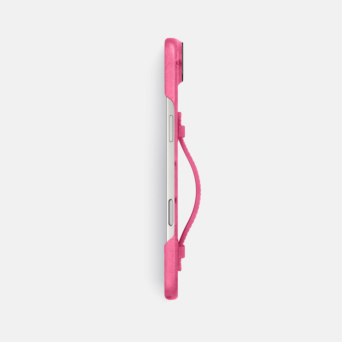 Center Handle For iPhone 17 Air In Ostrich -2 | Pink-Black