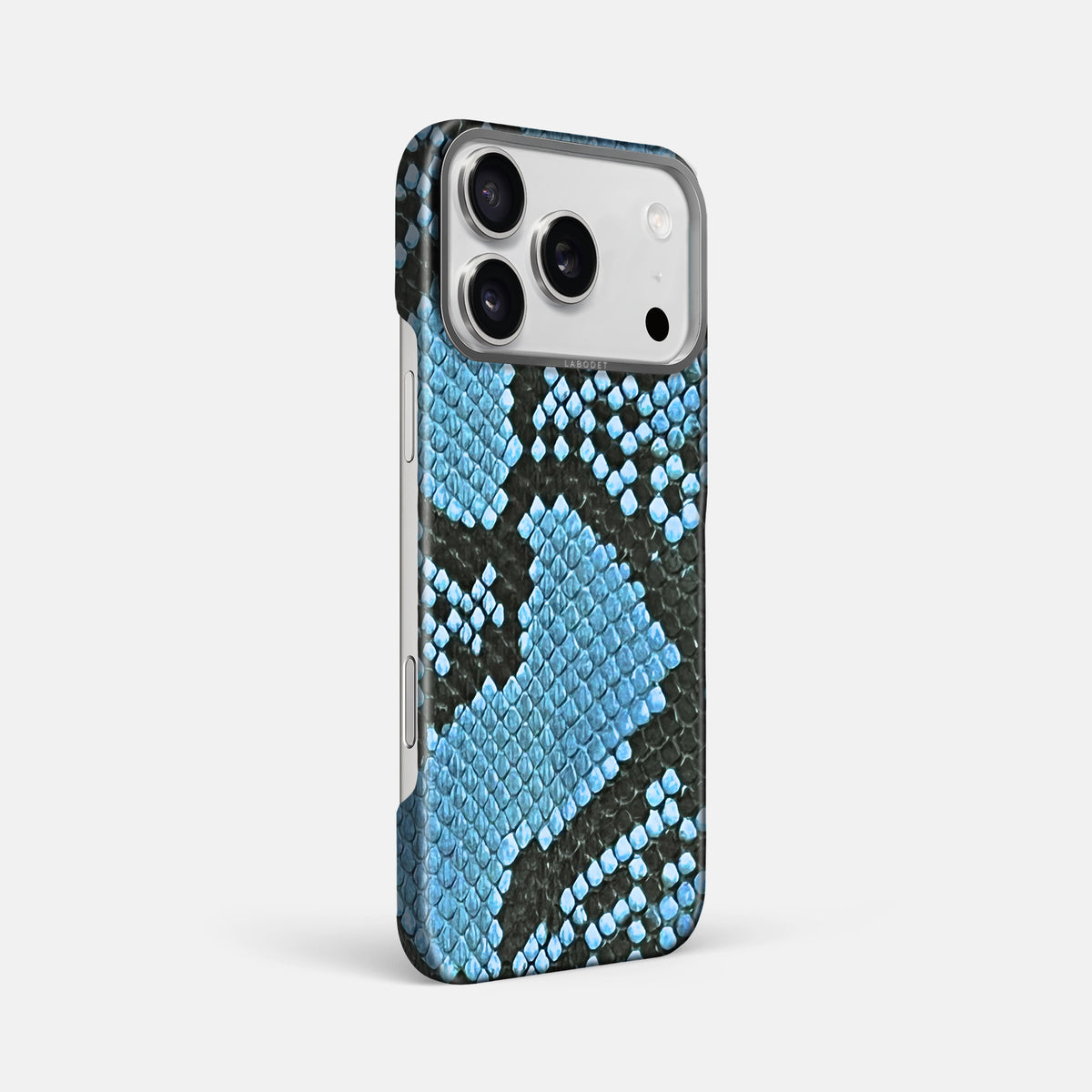 Classic Case For iPhone 17 Pro Max In Deluxe Python -2 | Pacific-Blue-Steel