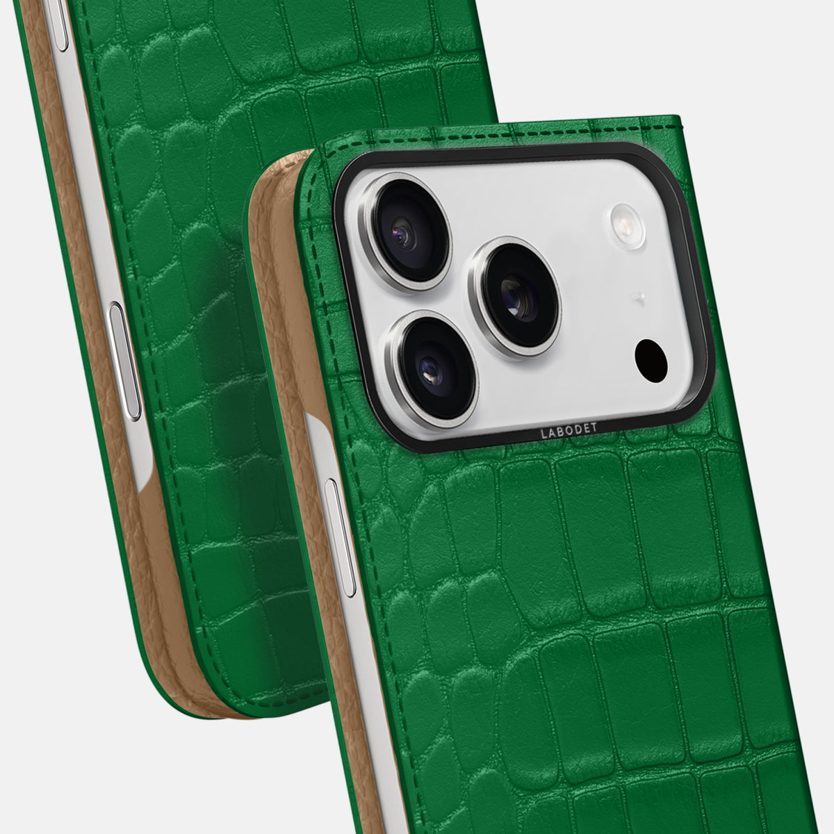 Folio Case For iPhone 17 Pro Max In Alligator -5 | Forest-Green-Black