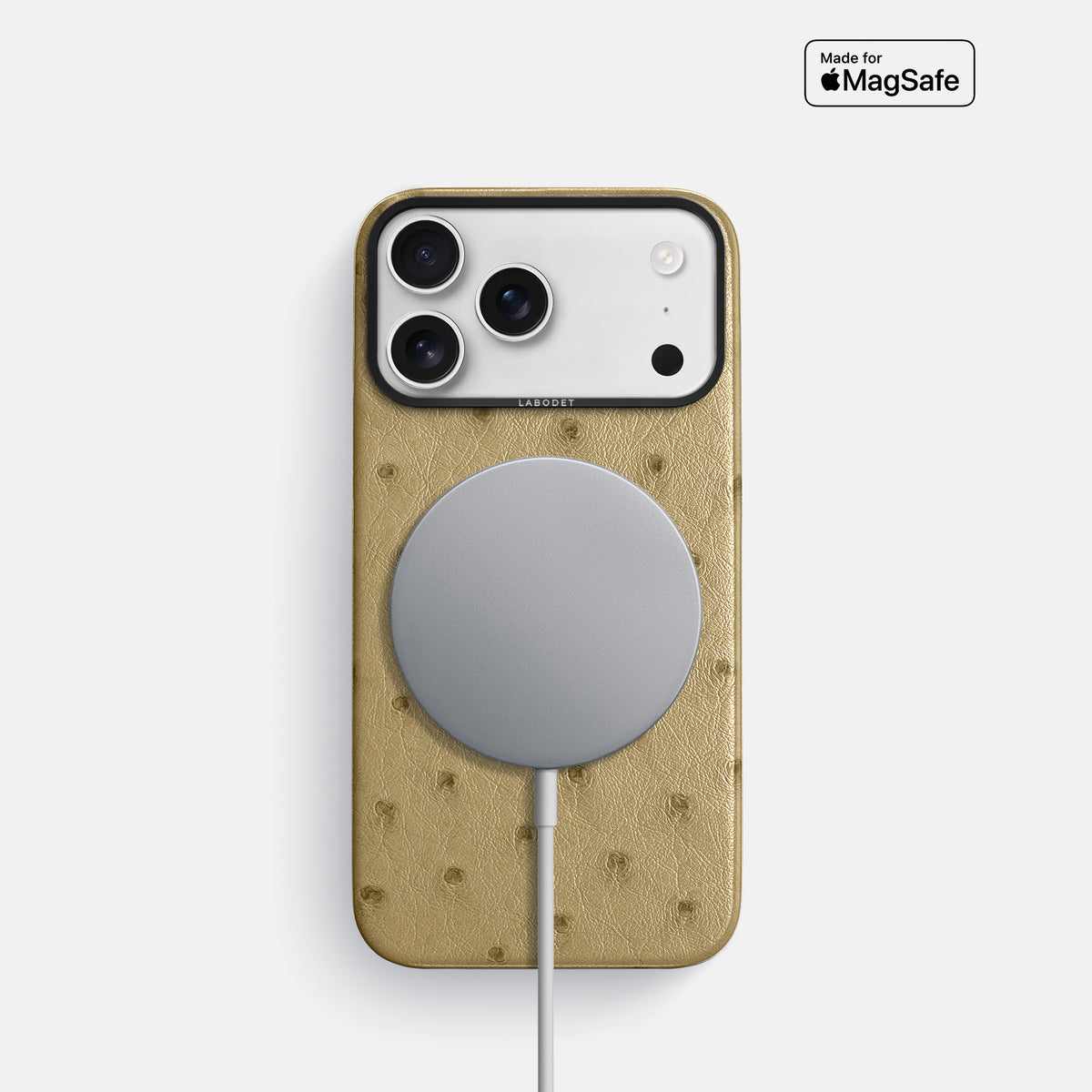 Classic Case For iPhone 17 Pro In Ostrich -5 | Desert-Sand-Black