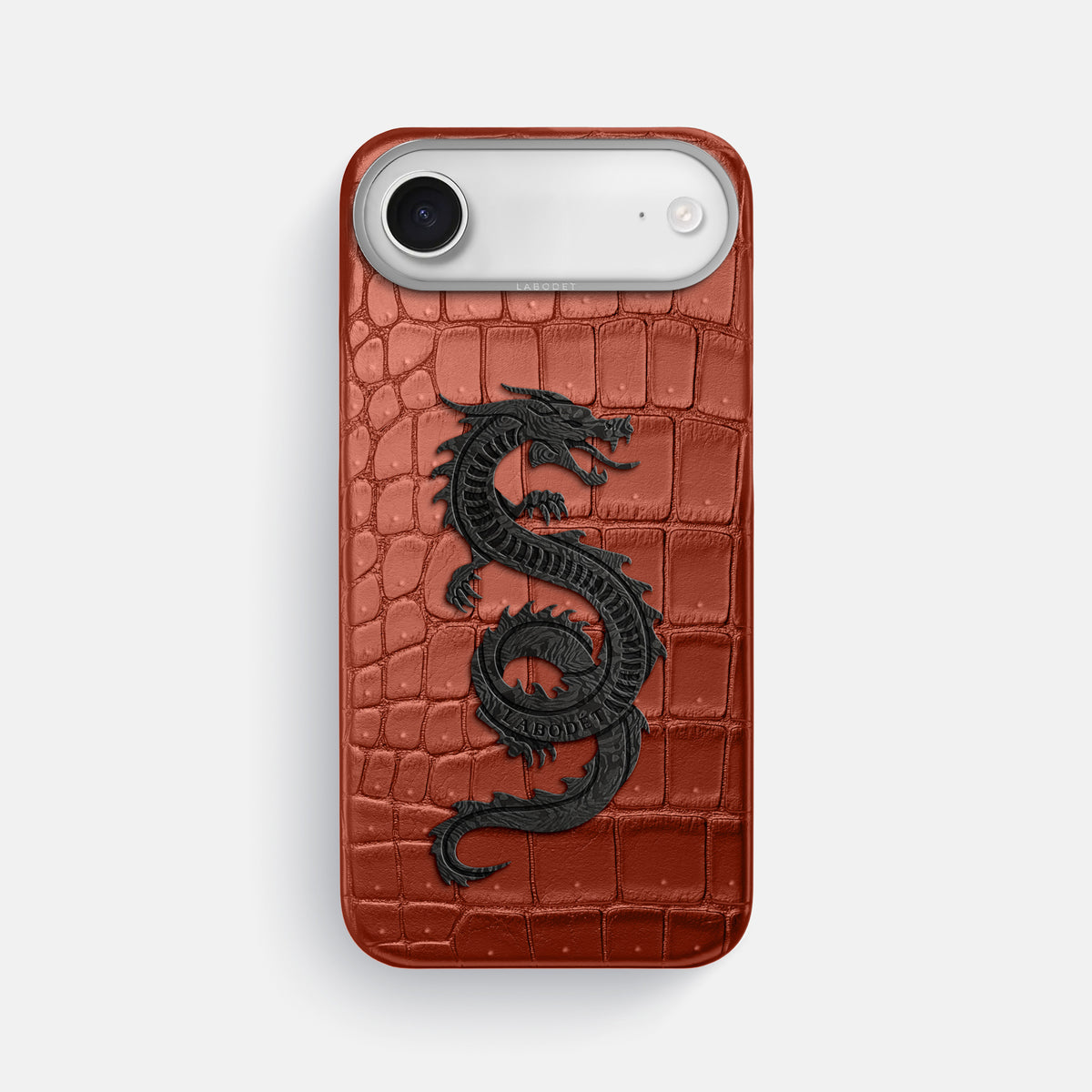 Classic Case With Carbon Dragon For iPhone 17 Air In Porosus Crocodile -1 | Nuts-Steel