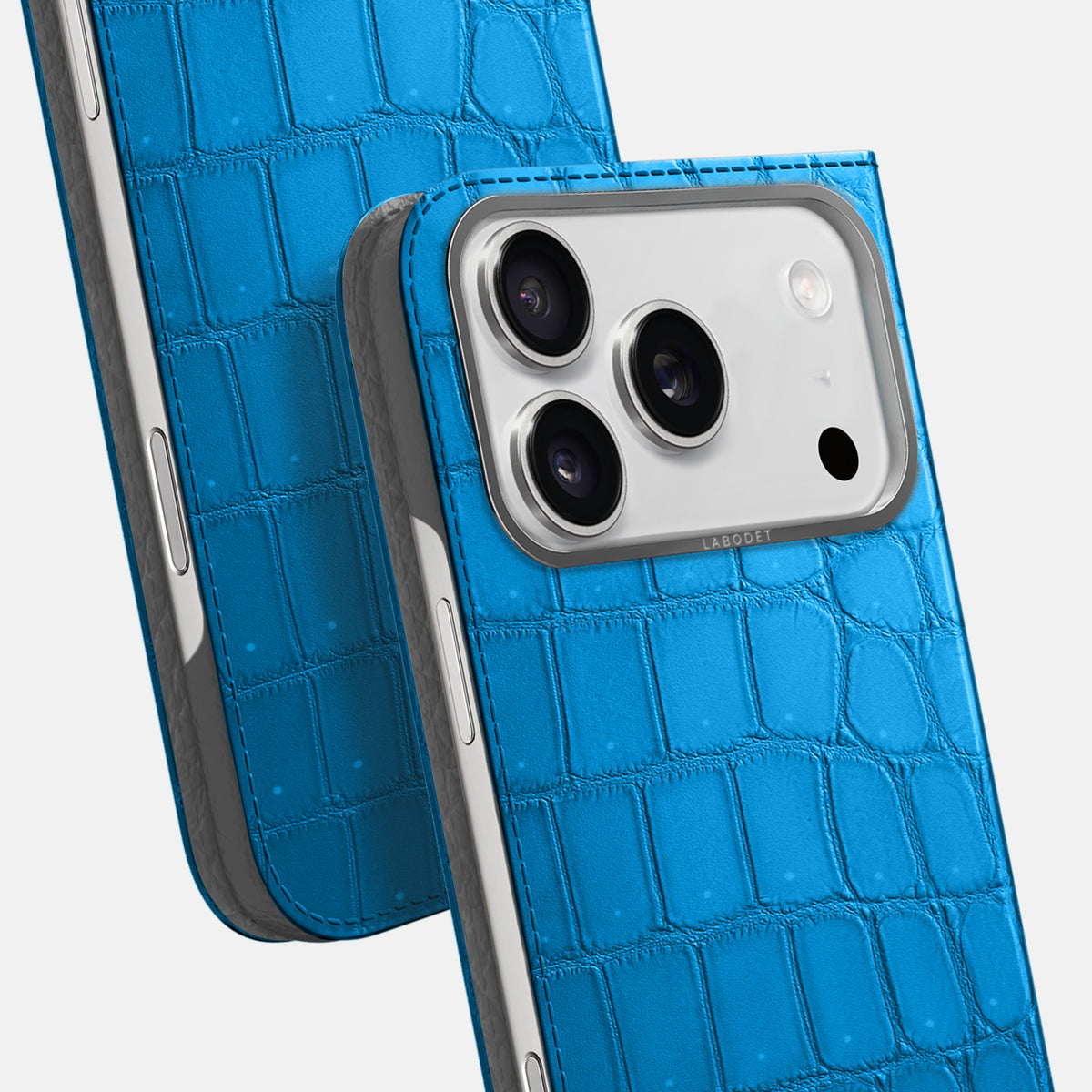 Folio Case For iPhone 17 Pro In Porosus Crocodile -5 | Blue-Lagoon-Steel
