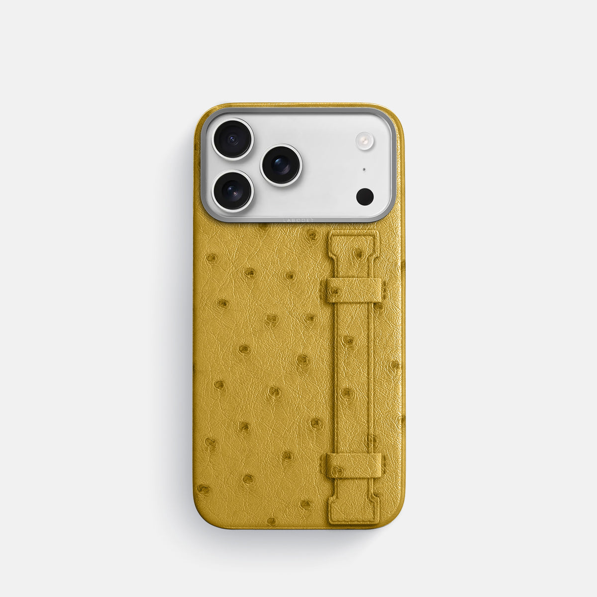 Handle Case For iPhone 17 Pro In Ostrich -1 | Gold-Steel