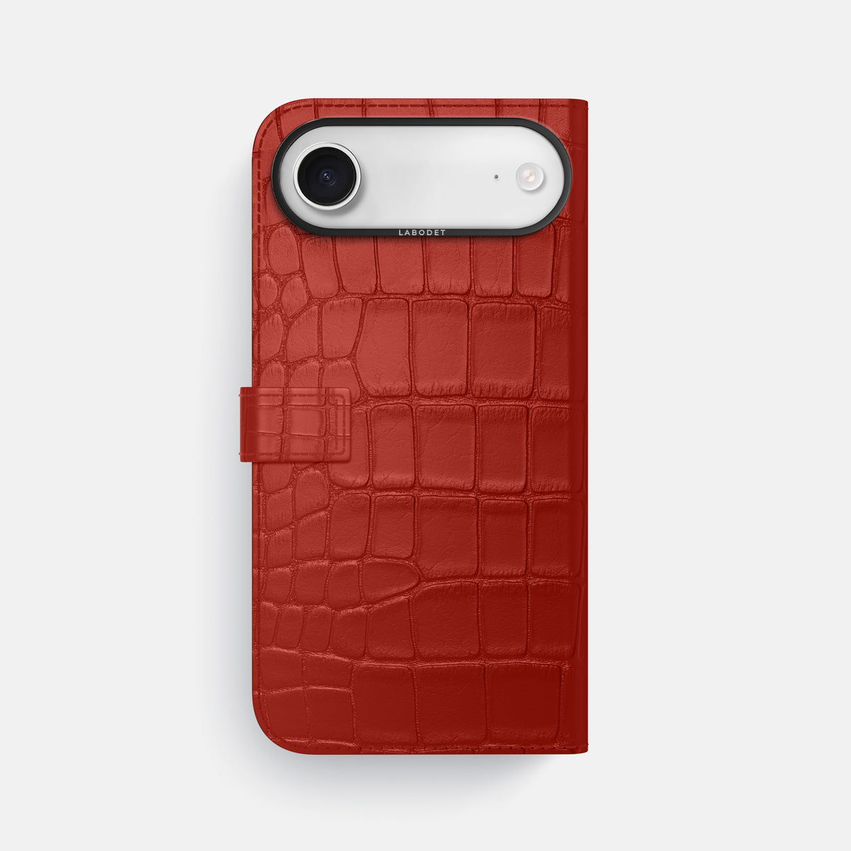 Folio Case with Clasp For iPhone 17 Air In Alligator -3 | Red-Black