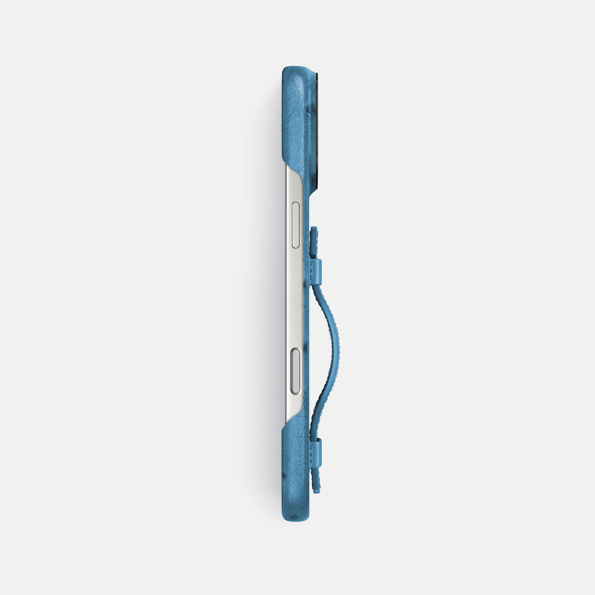 Handle Case For iPhone 17 Pro Max In Ostrich -3 | Blue-Jeans-Black