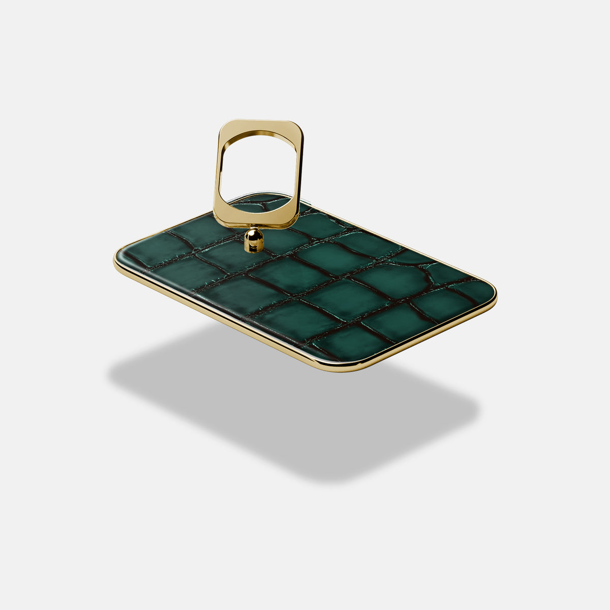 MagSafe Ring For iPhone 17 Pro In Patina Alligator -4 | Green-Gold