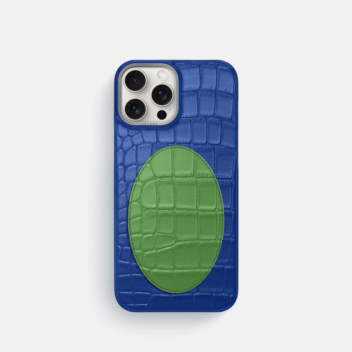 Classic Case With Oval For iPhone 16 Pro In Alligator -1 | Royal-Blue-Steel